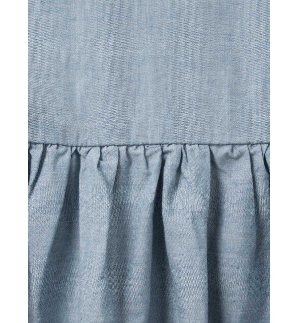 MidiUmi「MidiUmi シャンブレーギャザーワンピース」|ワンピース|