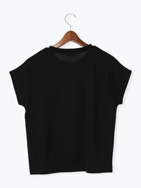 Te chichi TERRASSE「【接触冷感】筆記体ミニロゴフレンチスリーブTシャツ」|Tシャツ・カットソー|