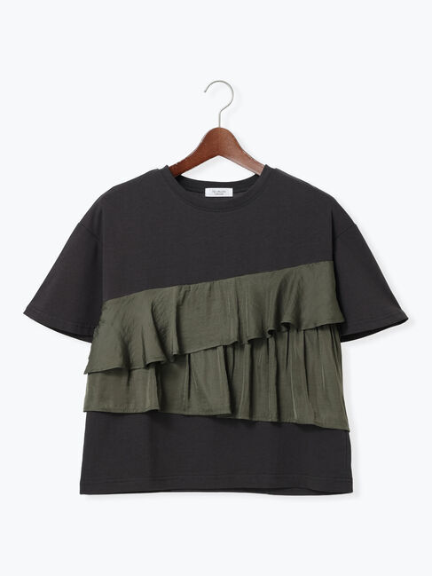 Te chichi TERRASSE「フリルドッキング半袖トップス」|その他|