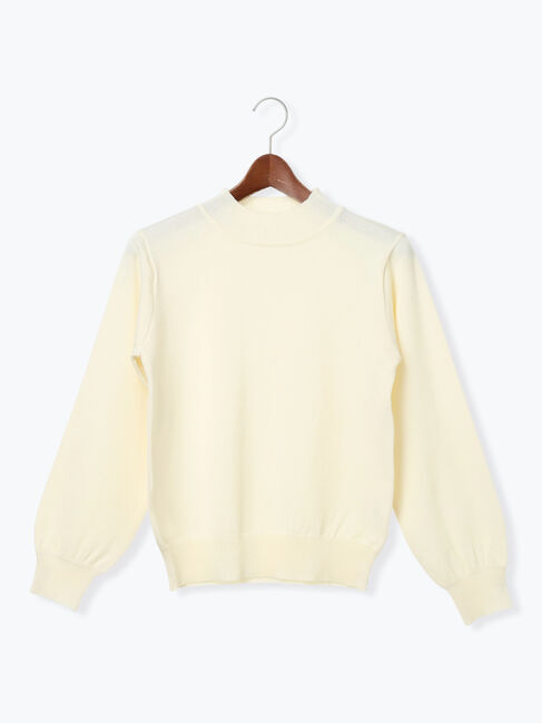 Te chichi TERRASSE「袖口金釦ハイネックニット」|ニット・セーター|オフホワイト