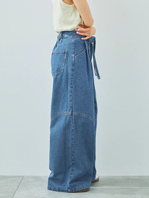 SM2「デニム/ツイル 切替ワイドパンツ」|その他|