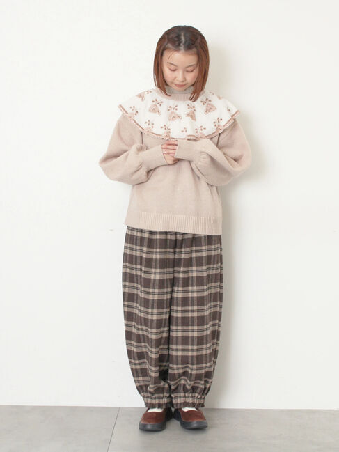 Samansa Mos2「レース貼り前後2WAYニット」|カーディガン|