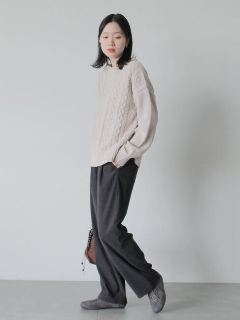 Samansa Mos2 blue「カットコールパンツ」|その他|