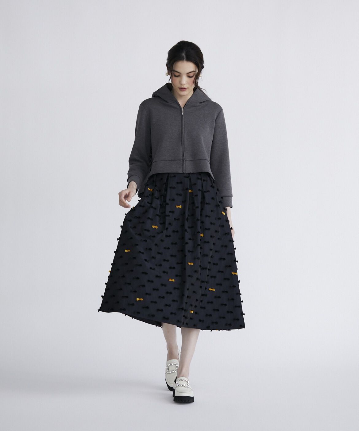 Maglie le cassetto「サイドフリルパーカー」|パーカー|