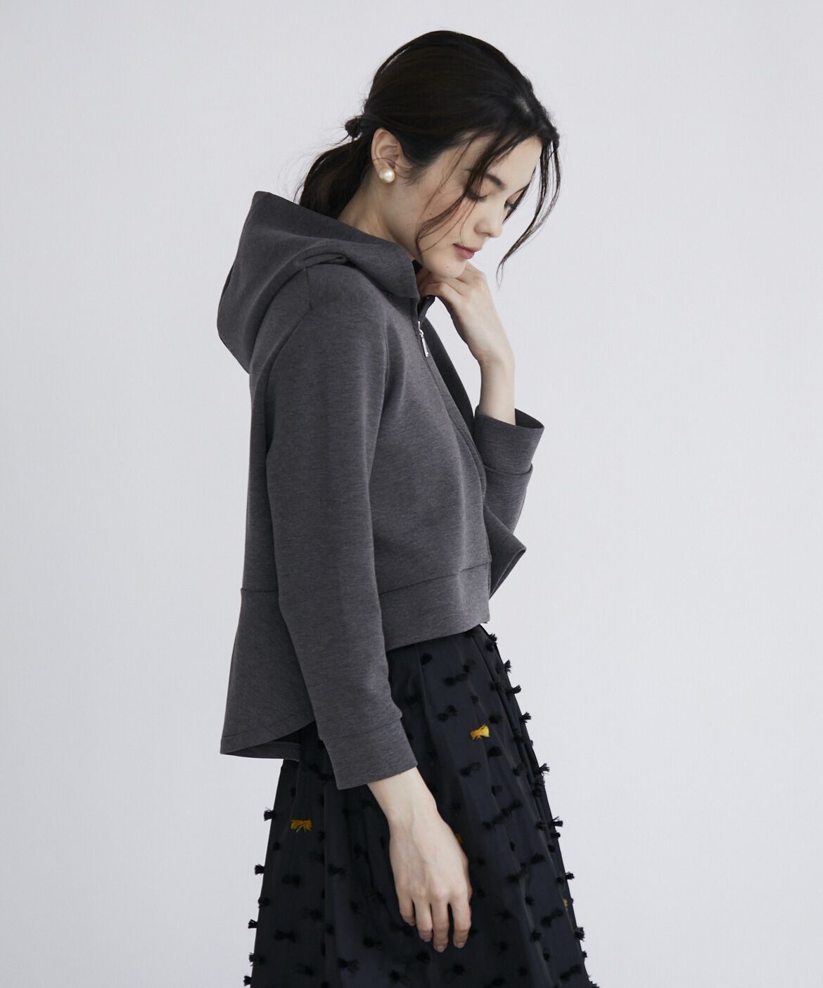 Maglie le cassetto「サイドフリルパーカー」|パーカー|