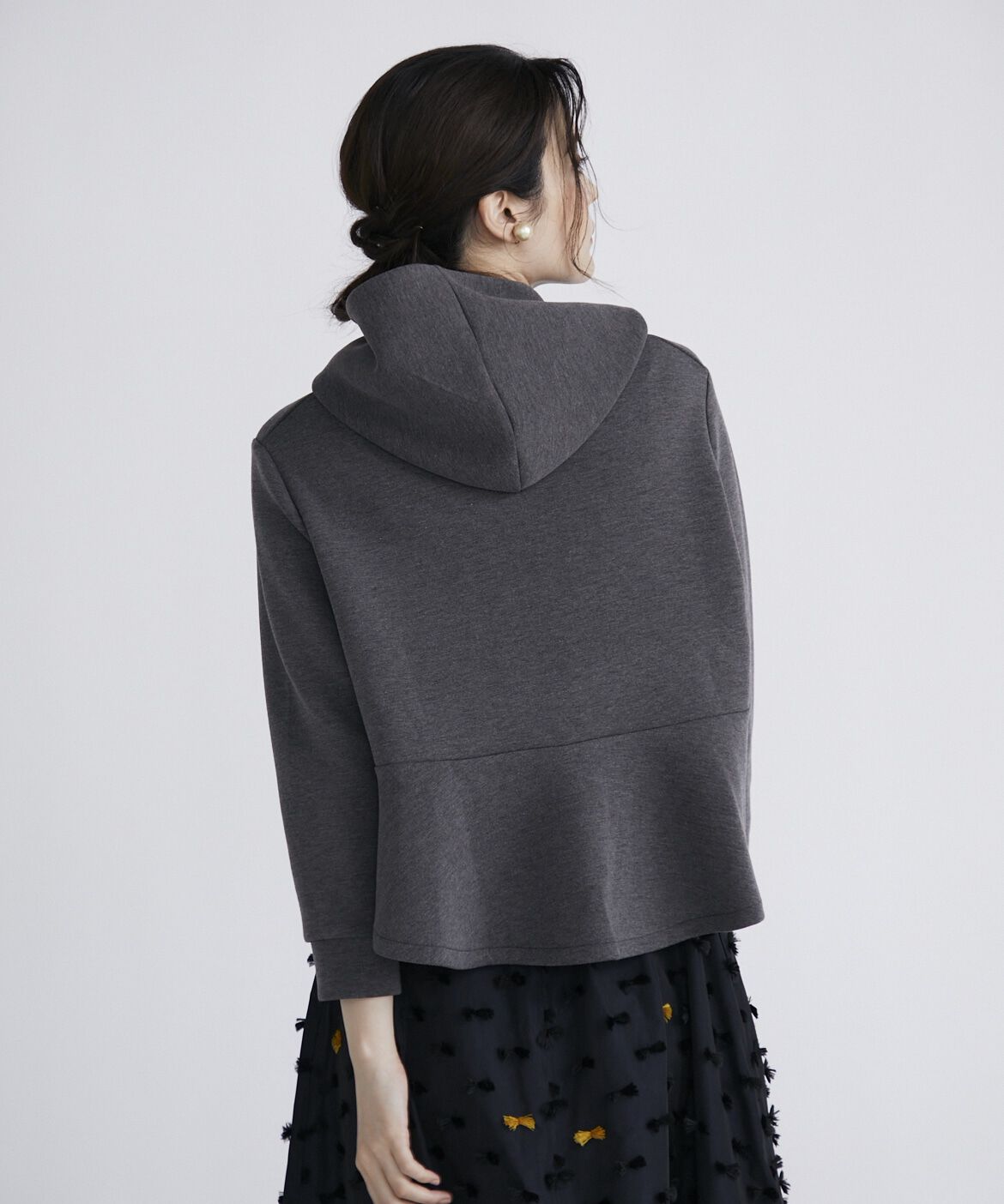 Maglie le cassetto「《大きいサイズ》サイドフリルパーカー」|パーカー|