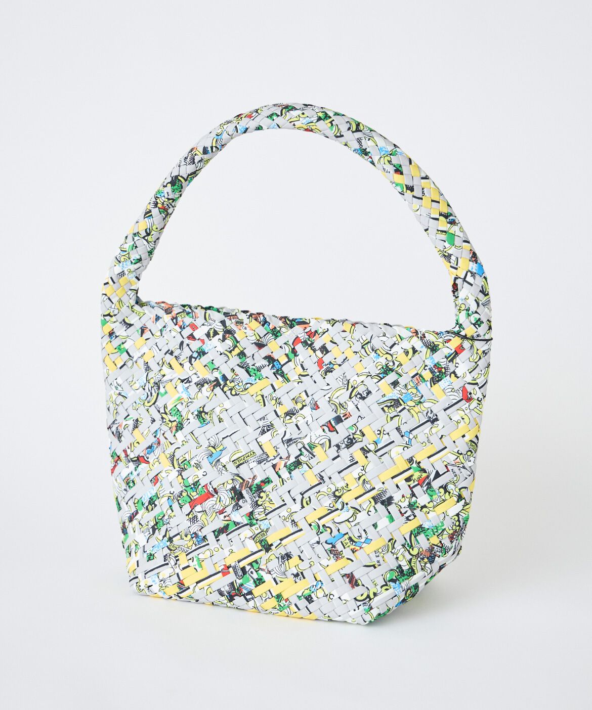 INED「《SUPERIOR CLOSET》Weaving one-shoulder M print バッグ《FEEL AND TASTE》」|トートバッグ|グレー1