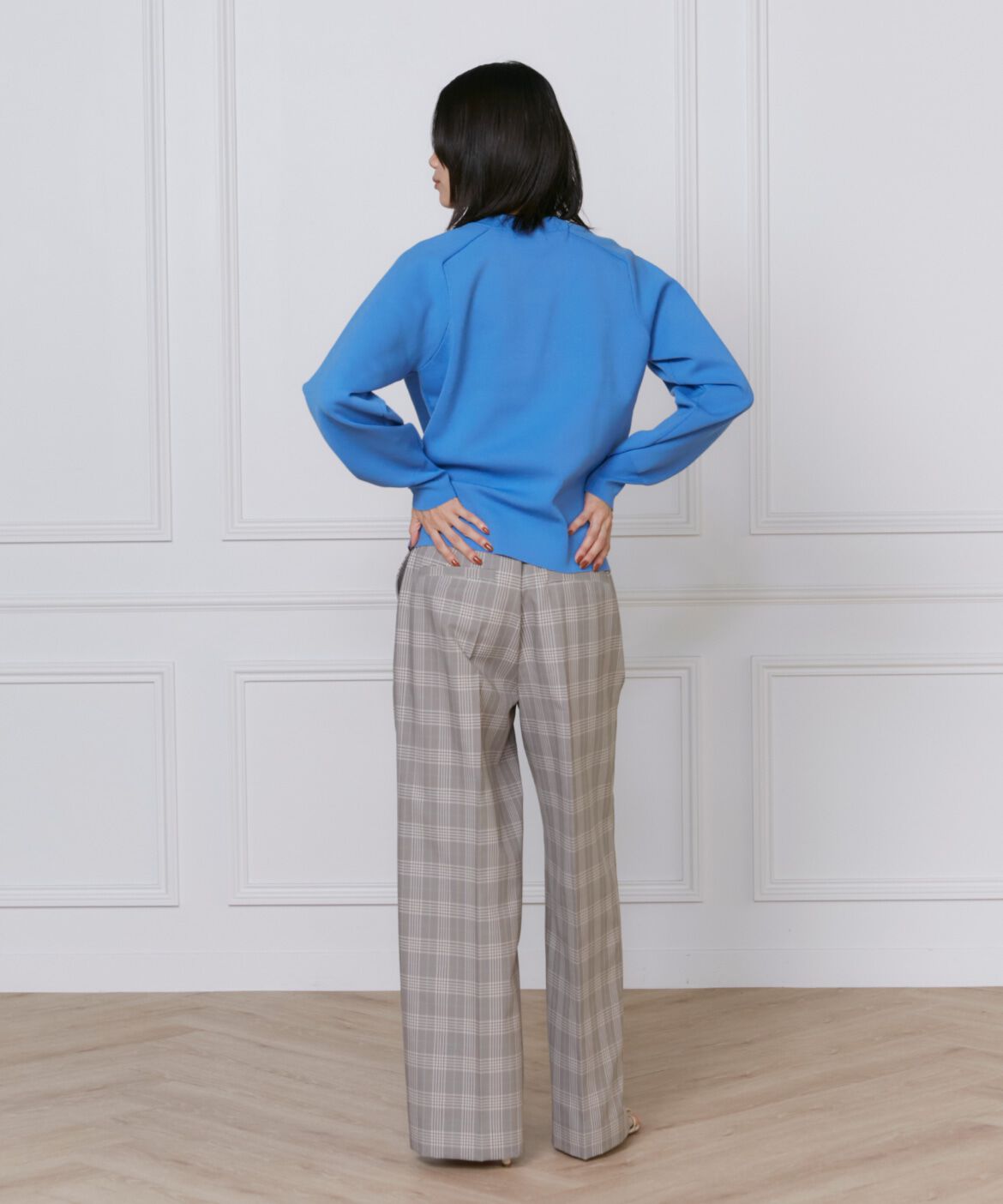 INED「《大きいサイズ》スムースプルオーバーニット」|ニット・セーター|