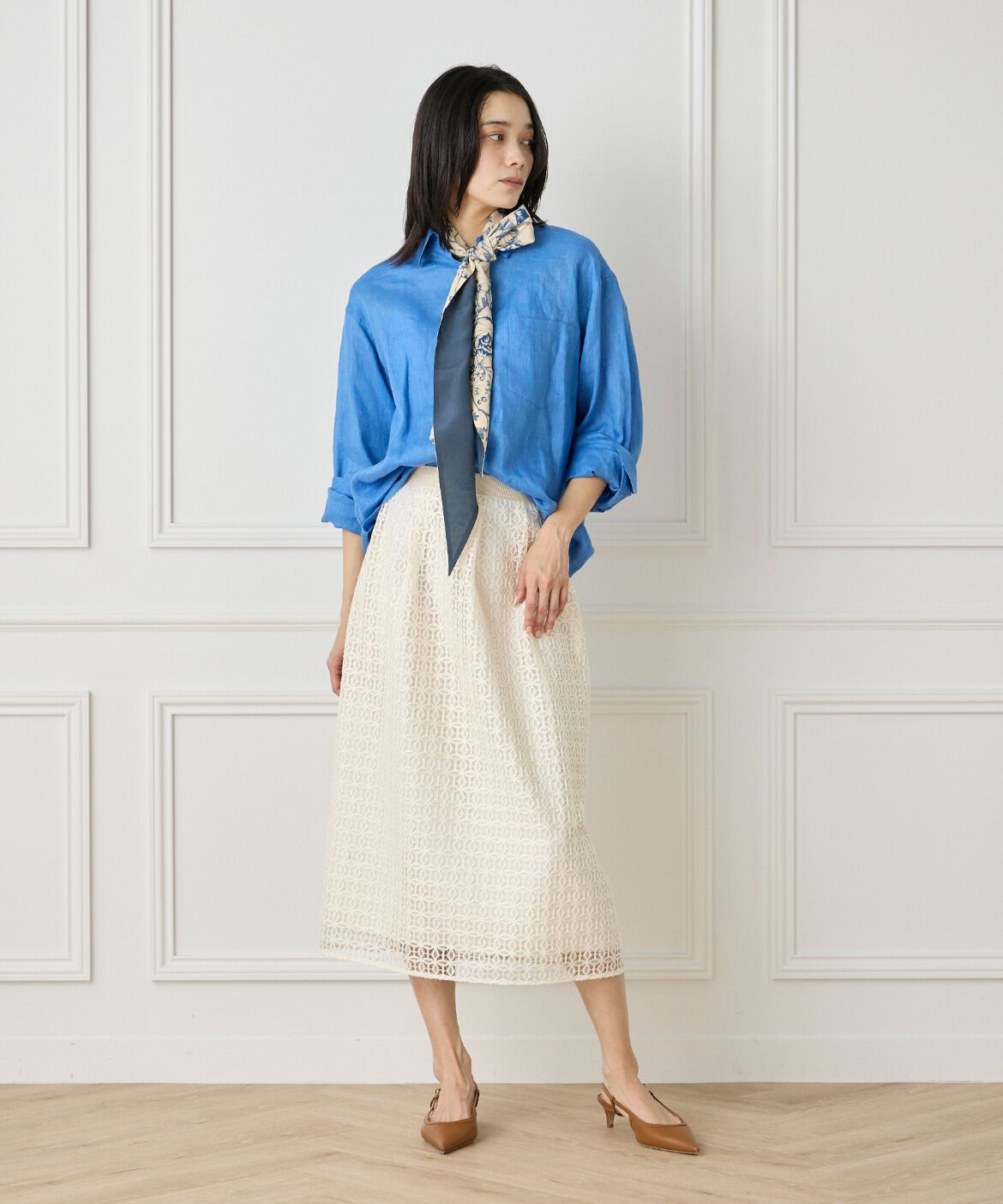 INED「タックレーススカート」|タイト|