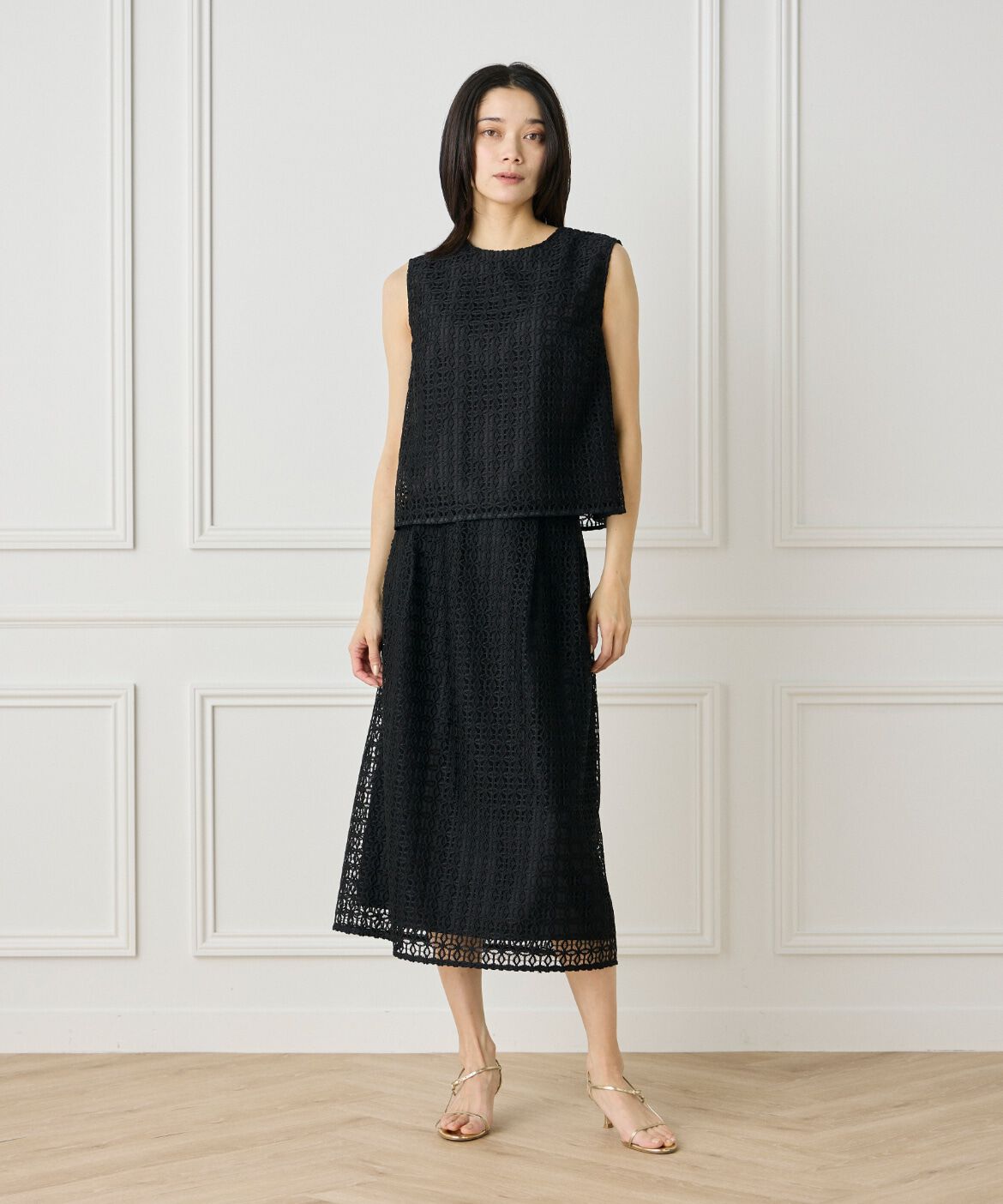 INED「タックレーススカート」|タイト|