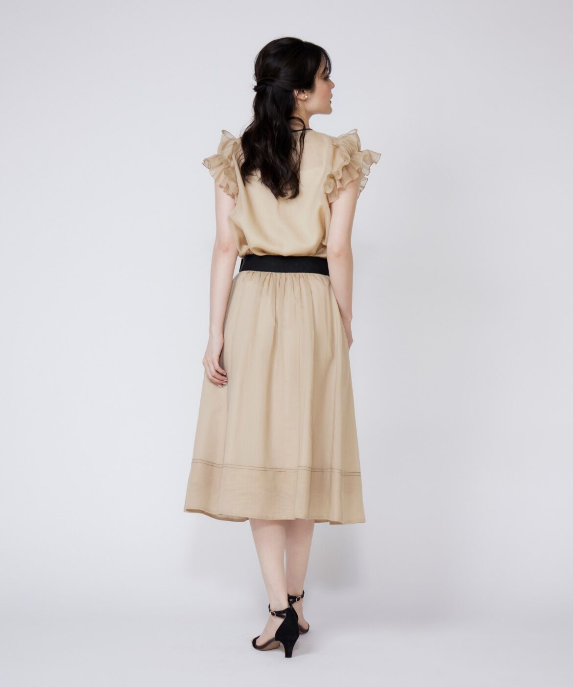 Maglie le cassetto「シアータックスカート」|フレア|