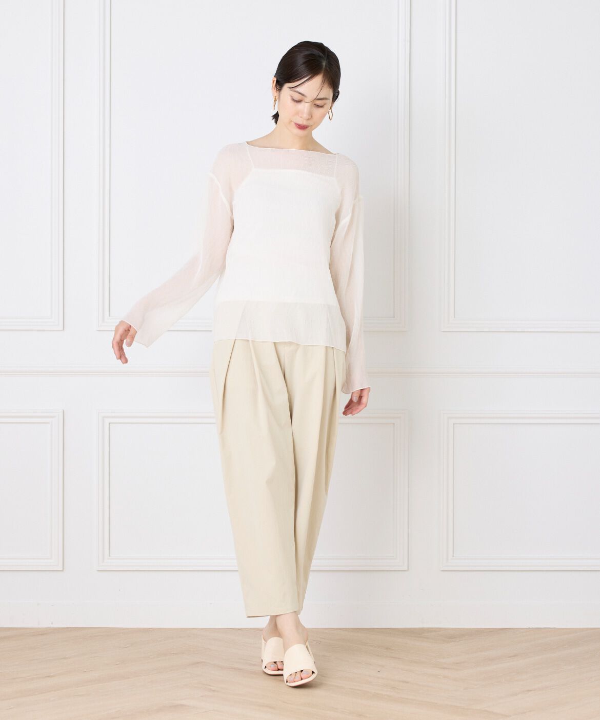 DAY by DAY it&rsquo;s international「シアー楊柳ボートネックプルオーバー」|シャツ・ブラウス|