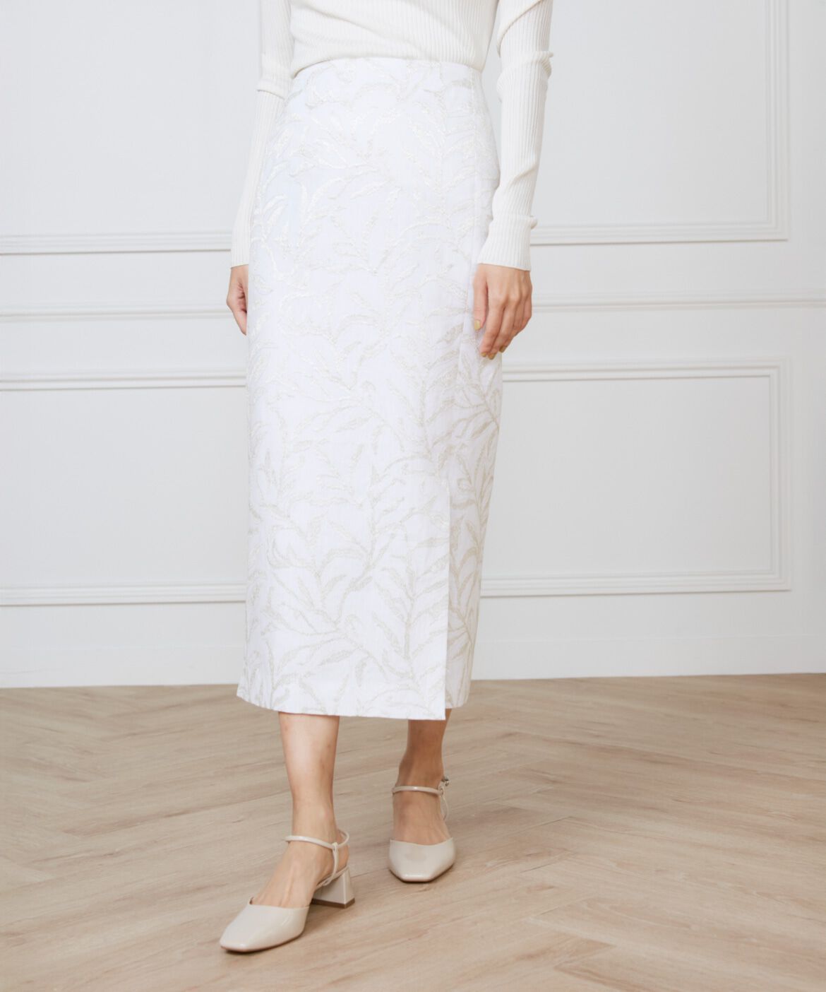 INED「《大きいサイズ》サイドスリットスカート《la veille by SUPERIOR CLOSET》」|タイト|