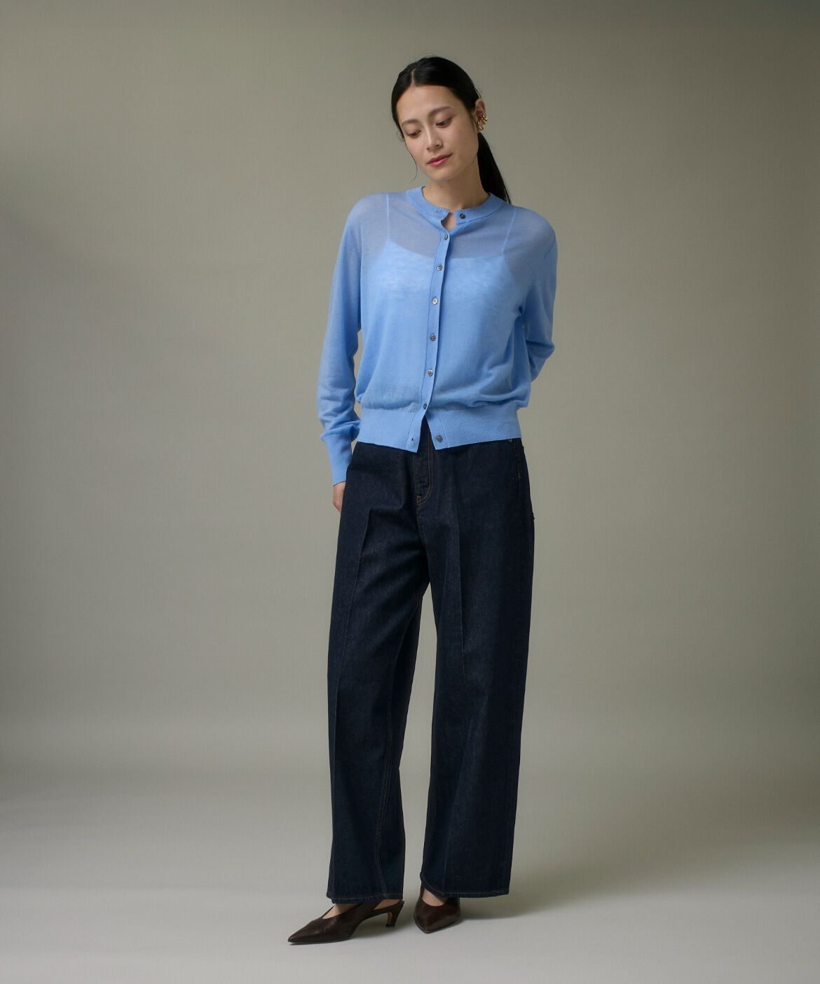 I.T.'S international「クルーネックニットカーディガン《Melty air wool》」|カーディガン|