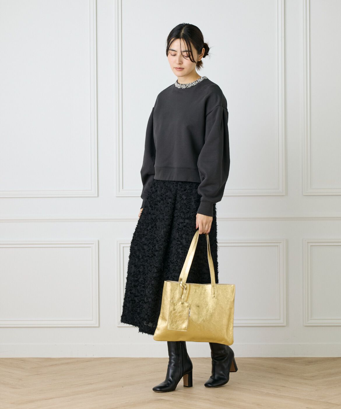 Le Souk「メタリックレザートートバッグ《ANDREA CARDONE/アンドレア カルドネ》 」|トートバッグ|