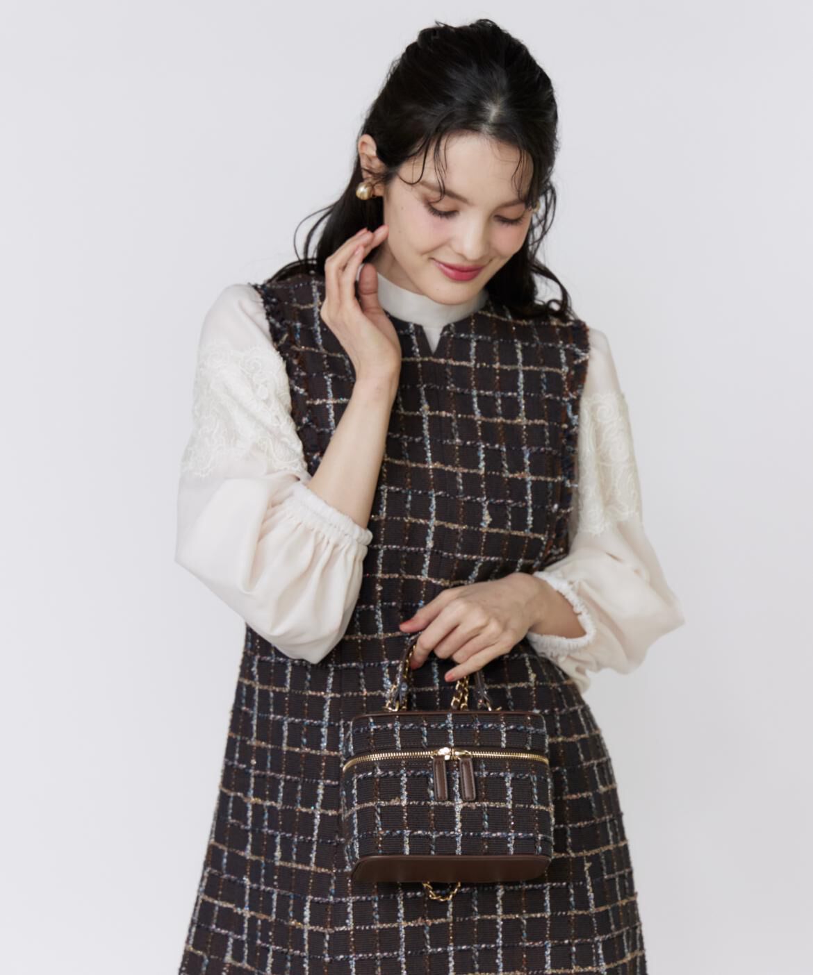 Maglie le cassetto「《M Maglie le cassetto》LINTONツイードバニティバッグ」|ハンドバッグ|