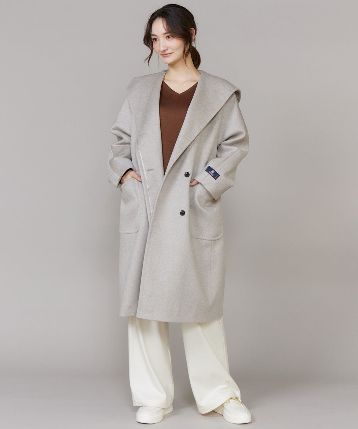 INED「《CONTESSA》シルクカシミヤVネックニット」|ニット・セーター|