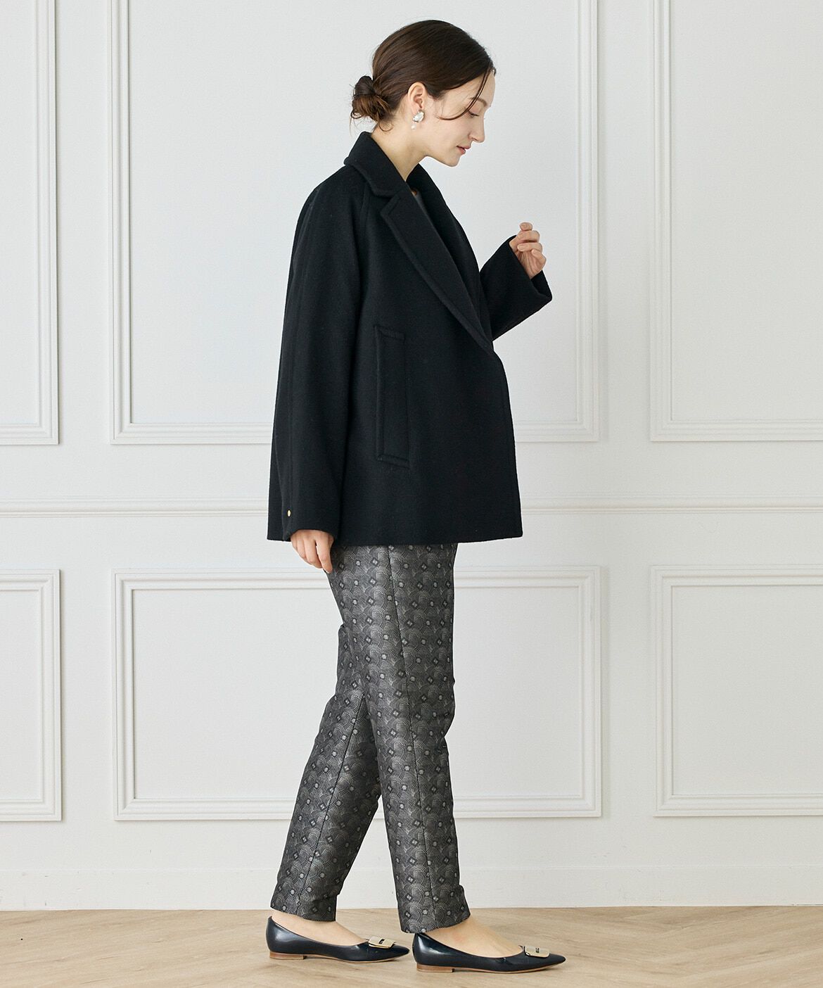 INED「《大きいサイズ》Pコート」|ピーコート|