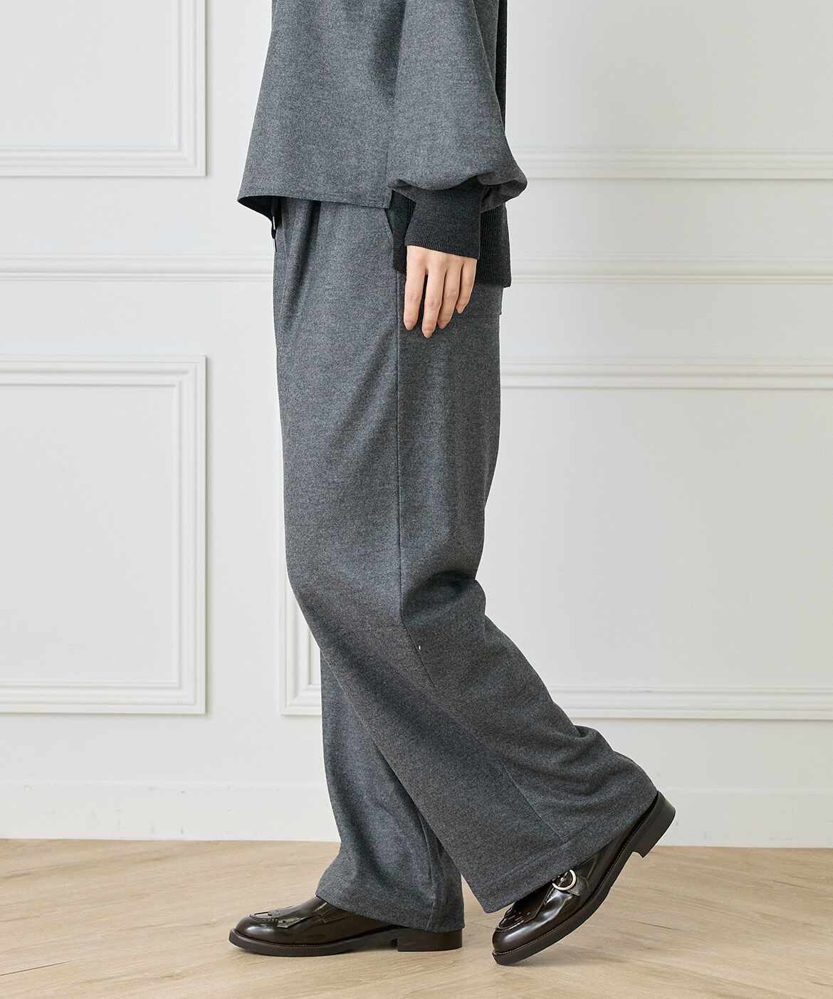 INED「《大きいサイズ》圧縮スムースイージーパンツ」|その他|