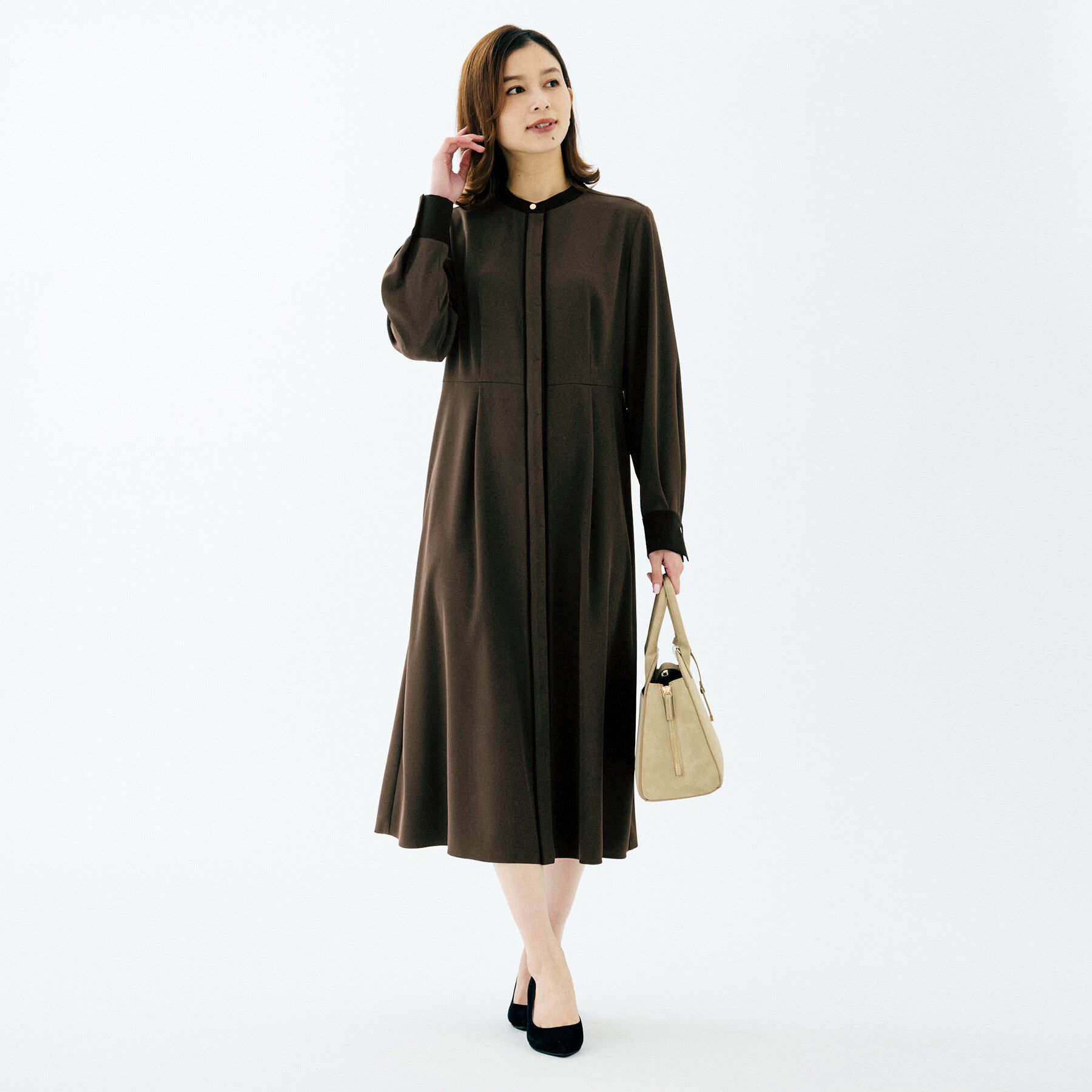 UNTITLED「バイカラー ワンピース」|ワンピース|