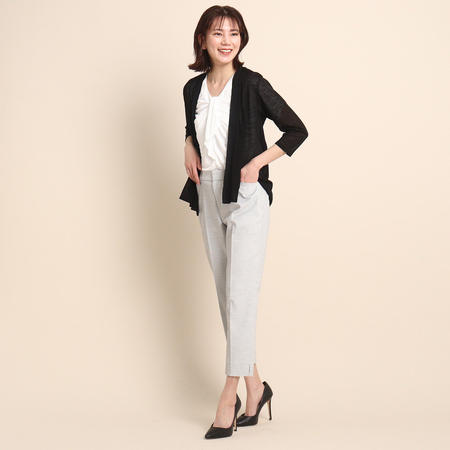 COUP DE CHANCE「【洗える/日本製】ジャージカーディガン」|カーディガン|