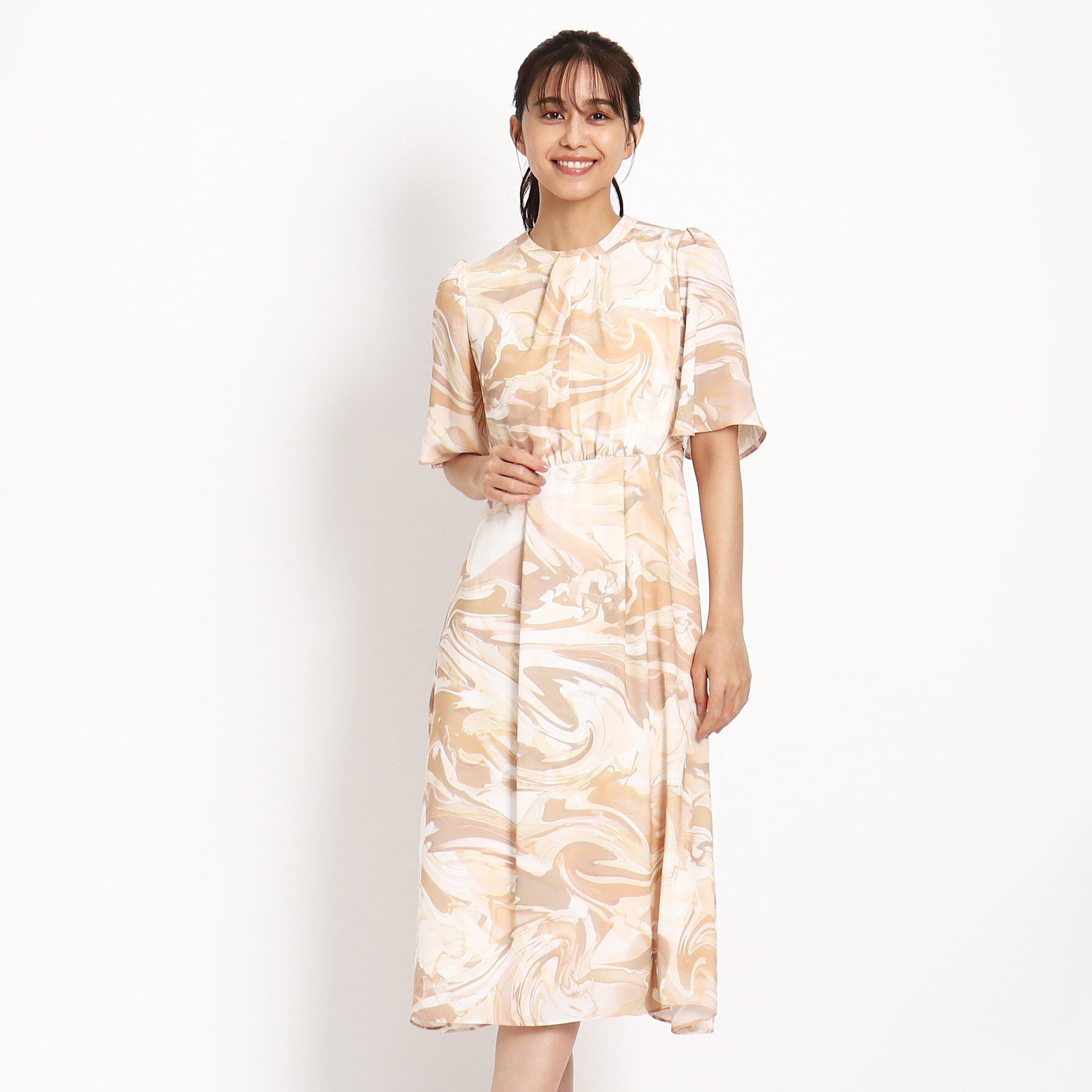 COUP DE CHANCE「【洗える】流線柄ワンピース」|ワンピース|