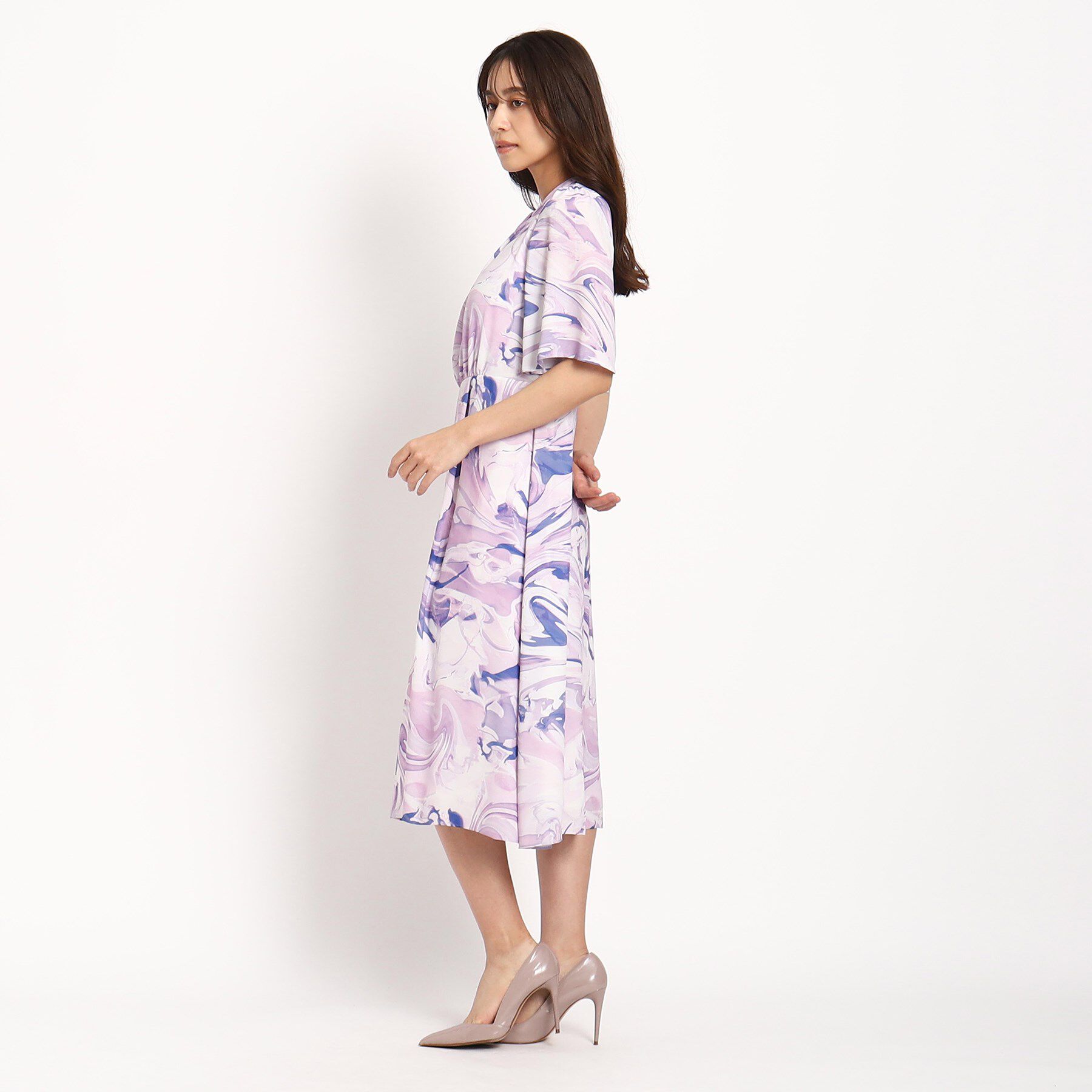 COUP DE CHANCE「【洗える】流線柄ワンピース」|ワンピース|