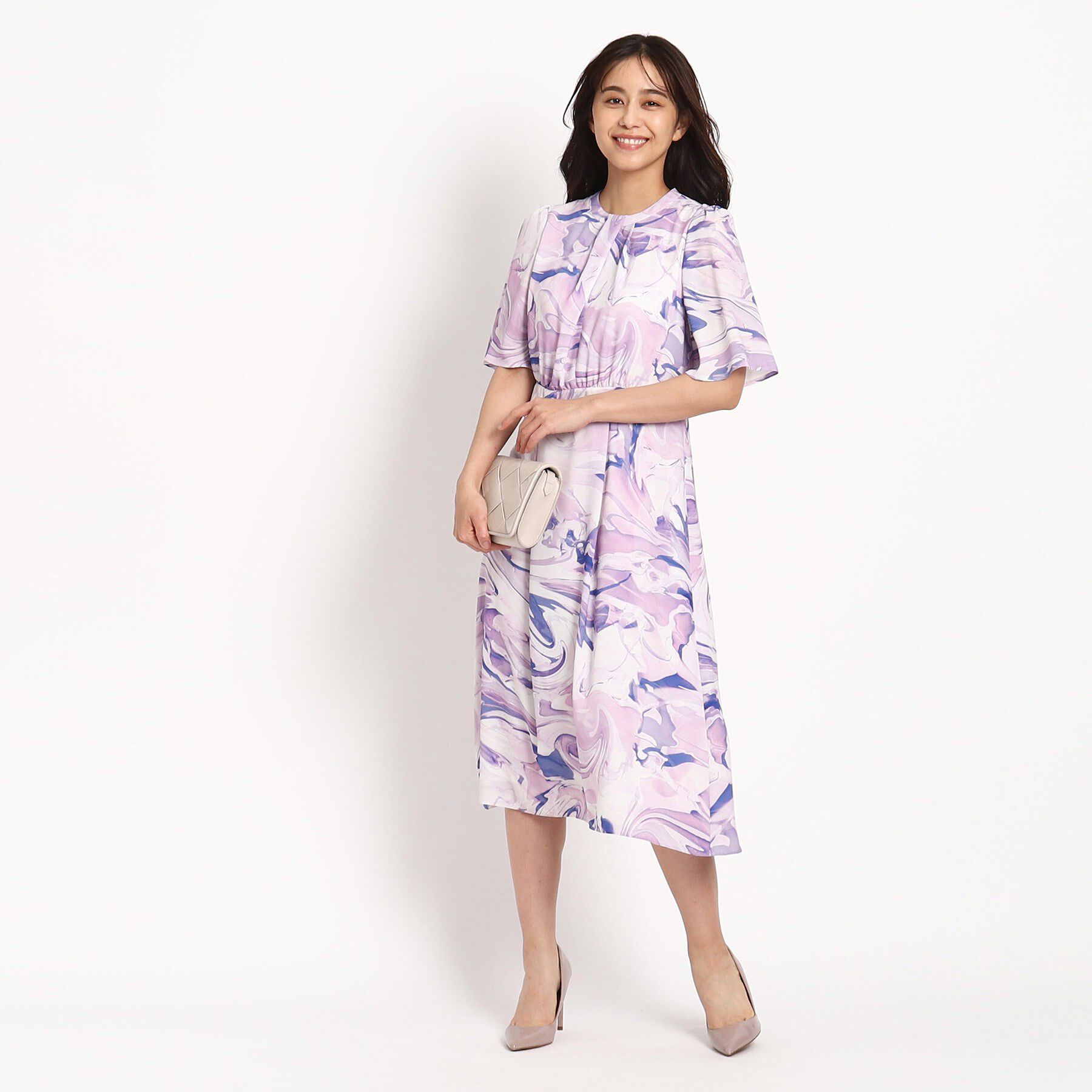 COUP DE CHANCE「【洗える】流線柄ワンピース」|ワンピース|