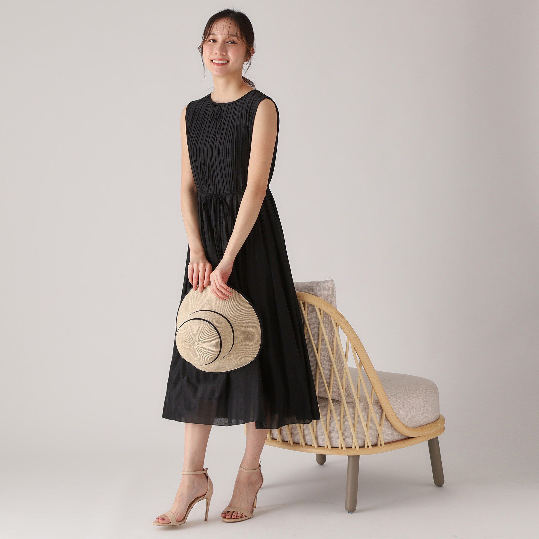 COUP DE CHANCE「【洗える／プリーツ加工】ノースリーブワンピース」|ワンピース|