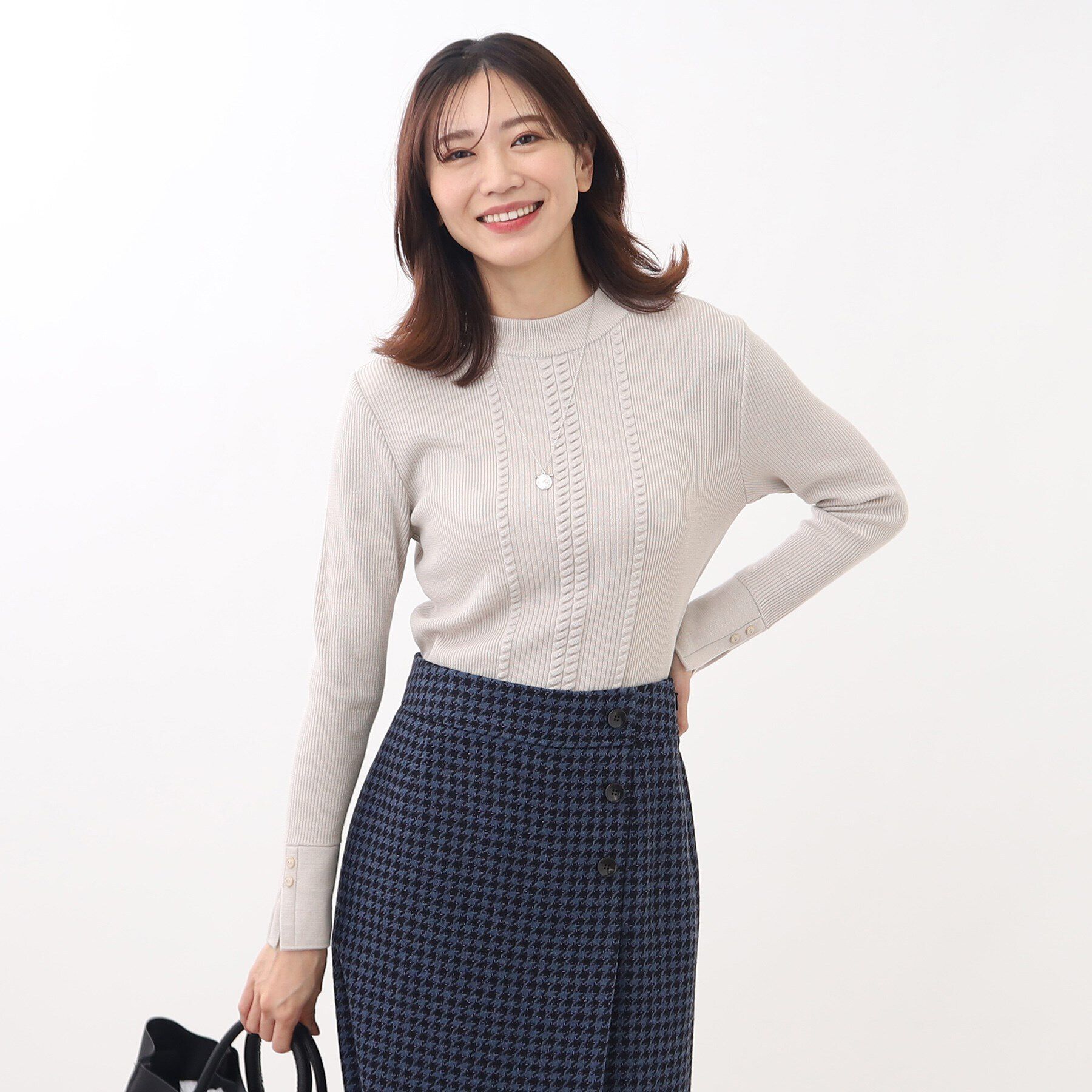 Reflect「【WEB限定カラーあり／洗える】プチハイネックリブニット」|ニット・セーター|