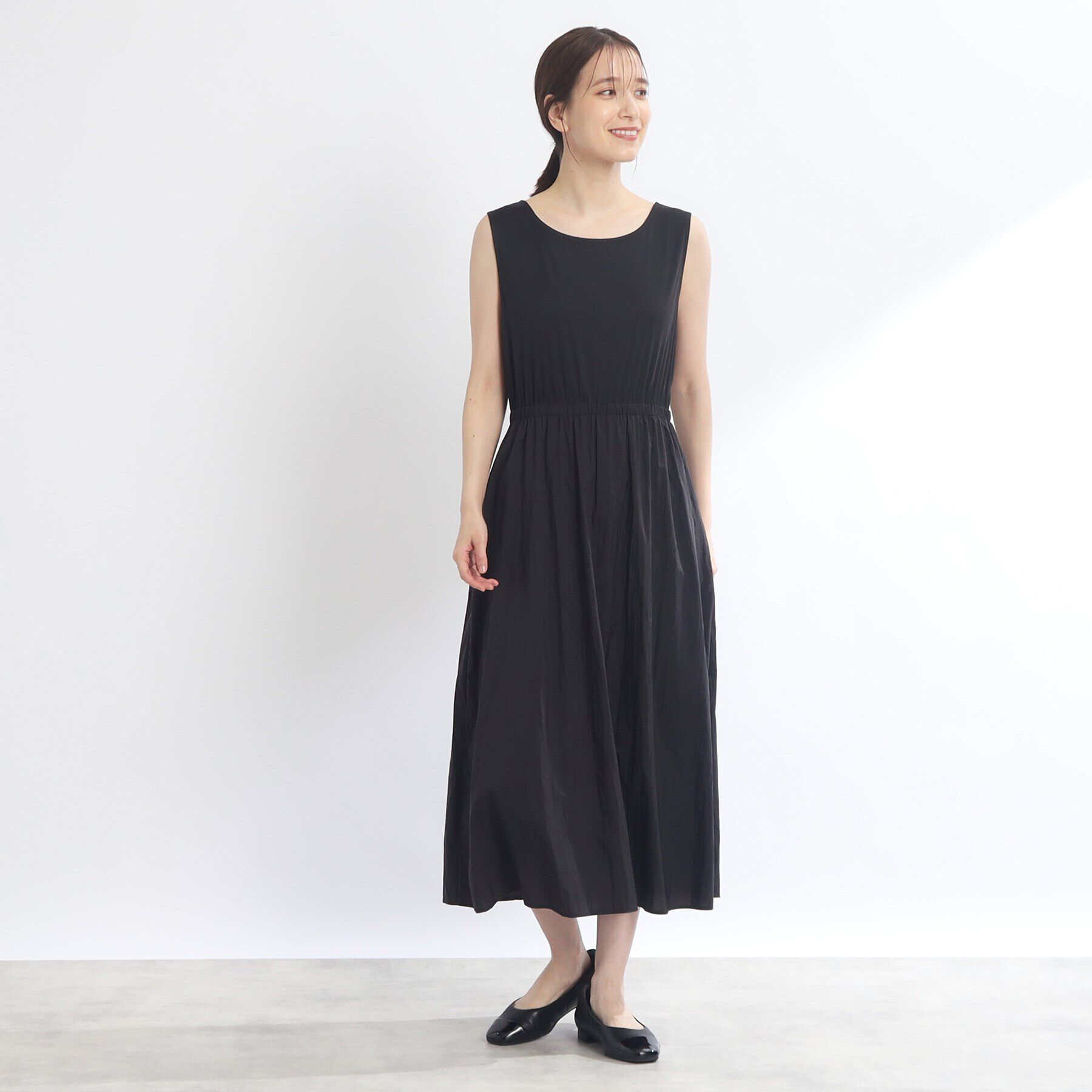 Reflect「【E‐QUALITY／手洗い可／セットアイテム】ボーダープルオーバー＋タンクトップワンピース」|ワンピース|