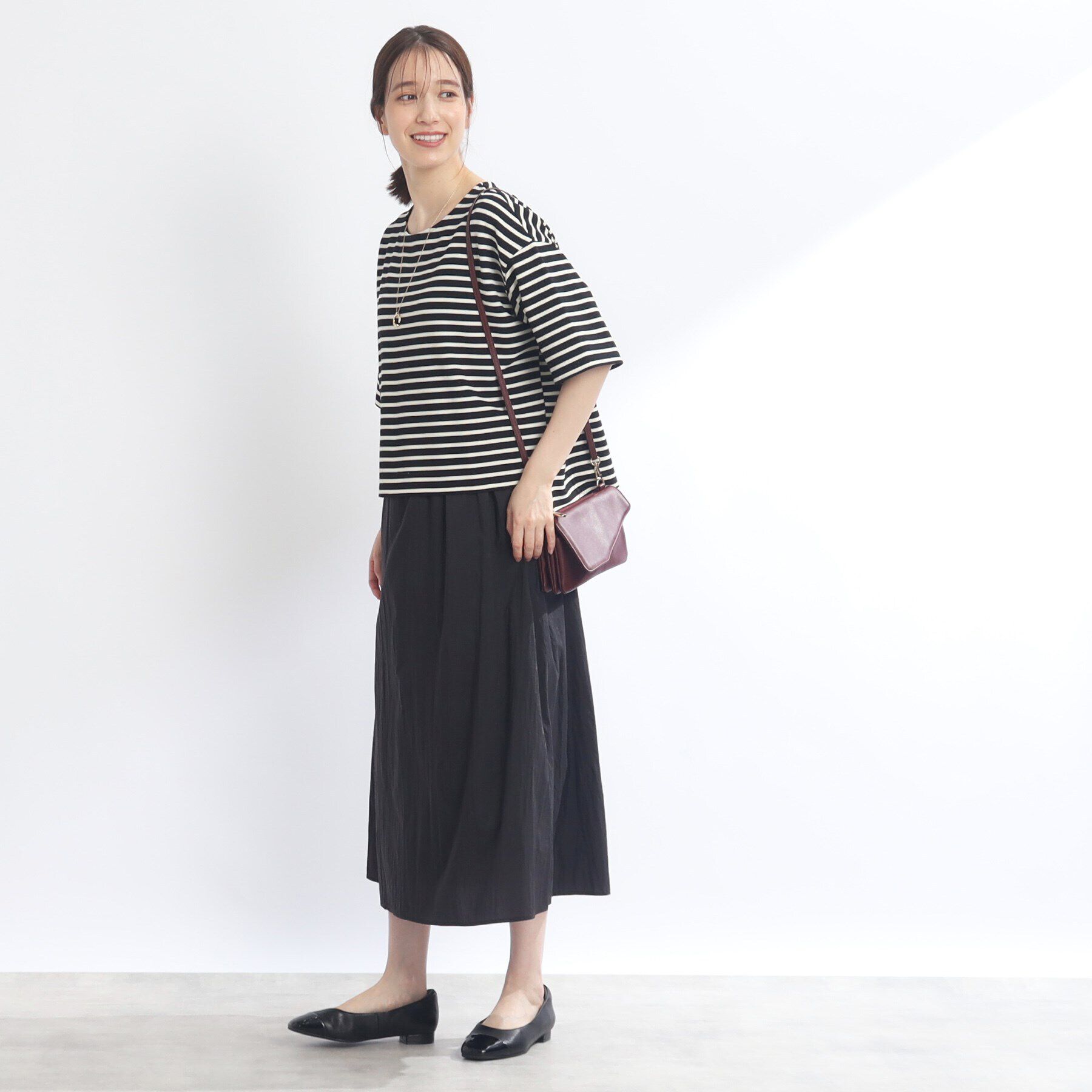 Reflect「【E‐QUALITY／手洗い可／セットアイテム】ボーダープルオーバー＋タンクトップワンピース」|ワンピース|