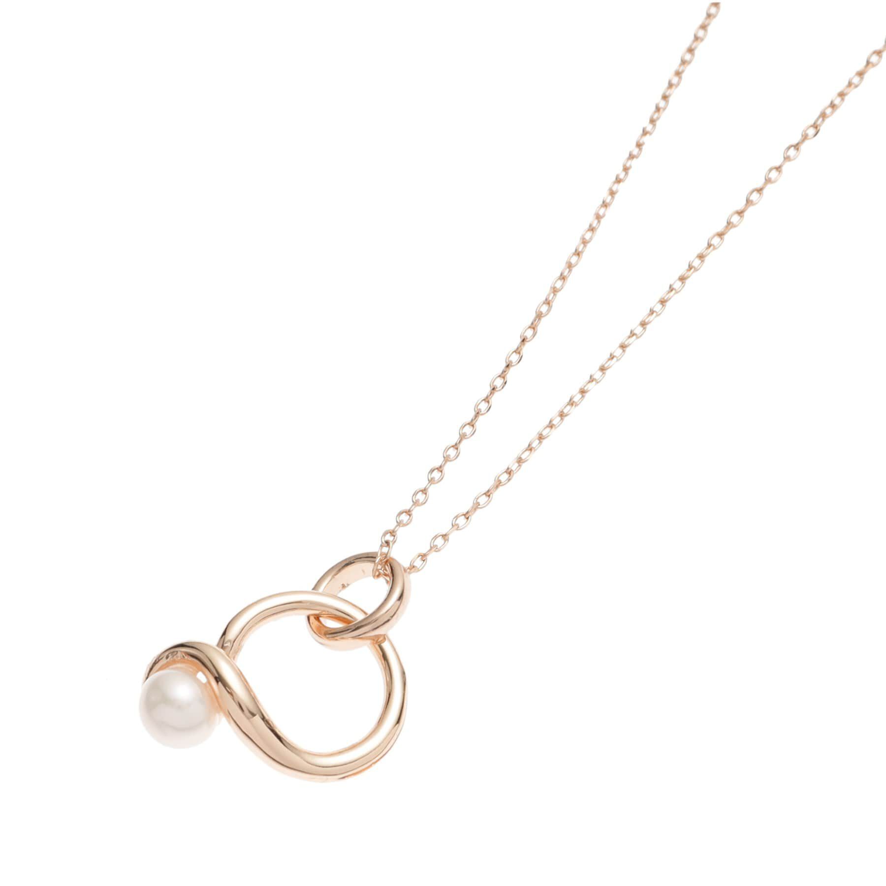 Reflect「【チェーン長さ調節可】ツイストリング淡水パールネックレス」|ネックレス|