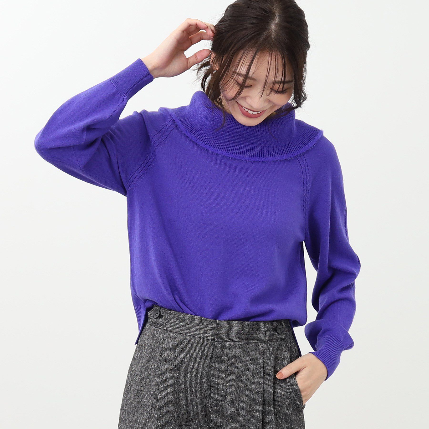 Reflect「【手洗い可】華やかオフタートルニット」|ニット・セーター|