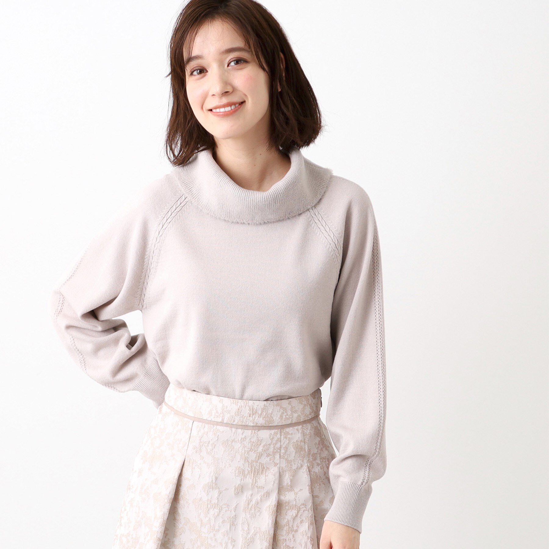 Reflect「【手洗い可】華やかオフタートルニット」|ニット・セーター|