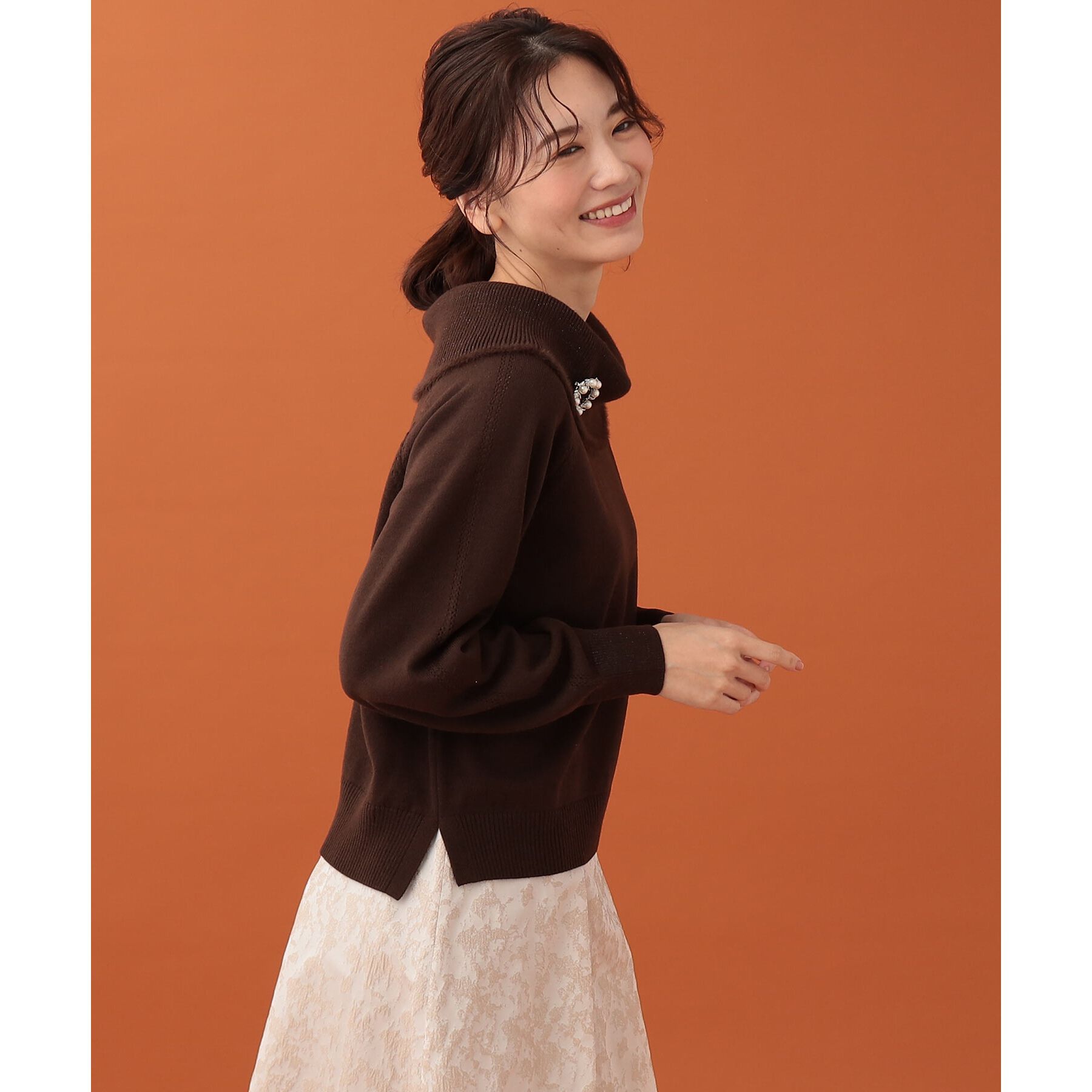 Reflect「【手洗い可】華やかオフタートルニット」|ニット・セーター|