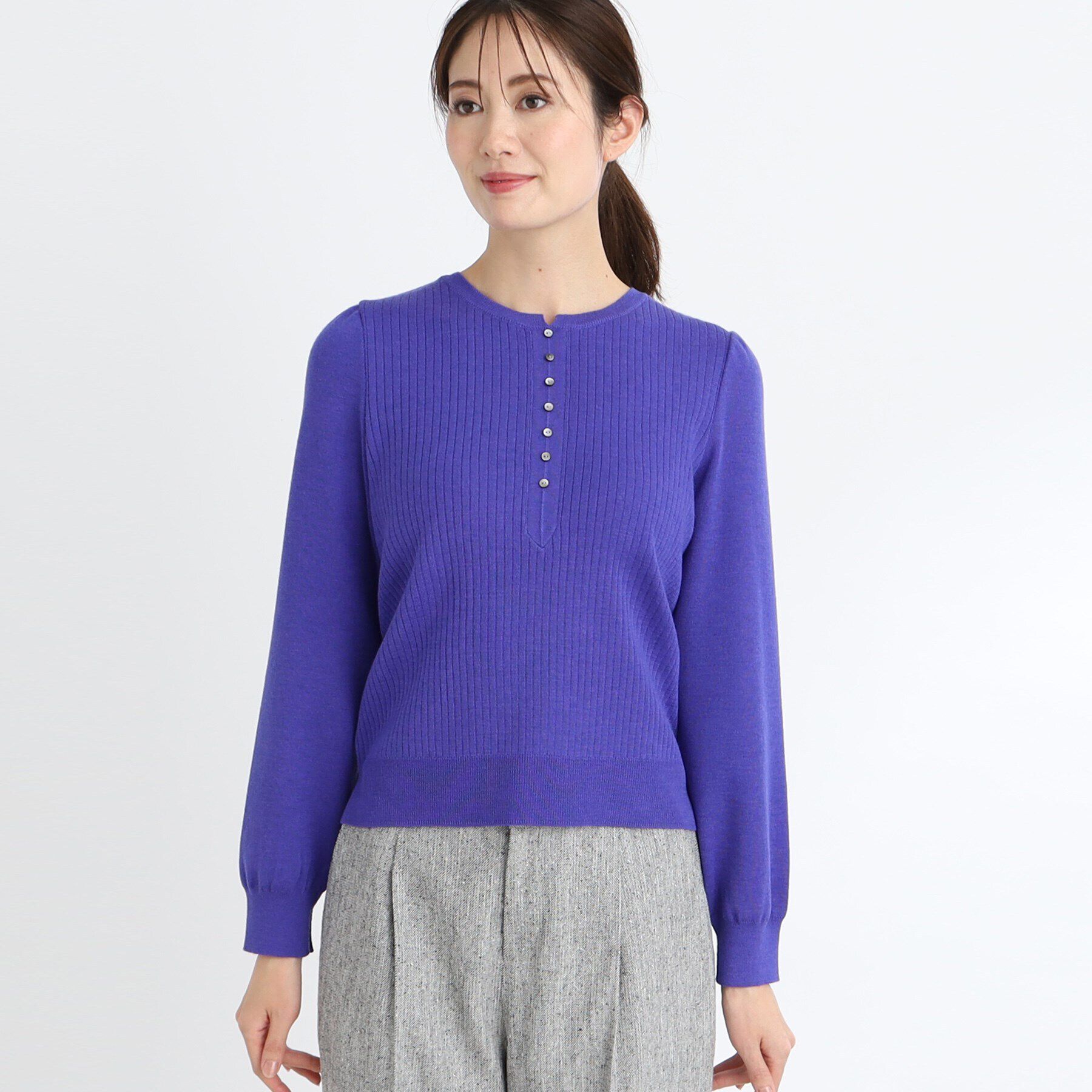 Reflect「【手洗い可／すっきり見え】ボリュームスリーブニット」|ニット・セーター|