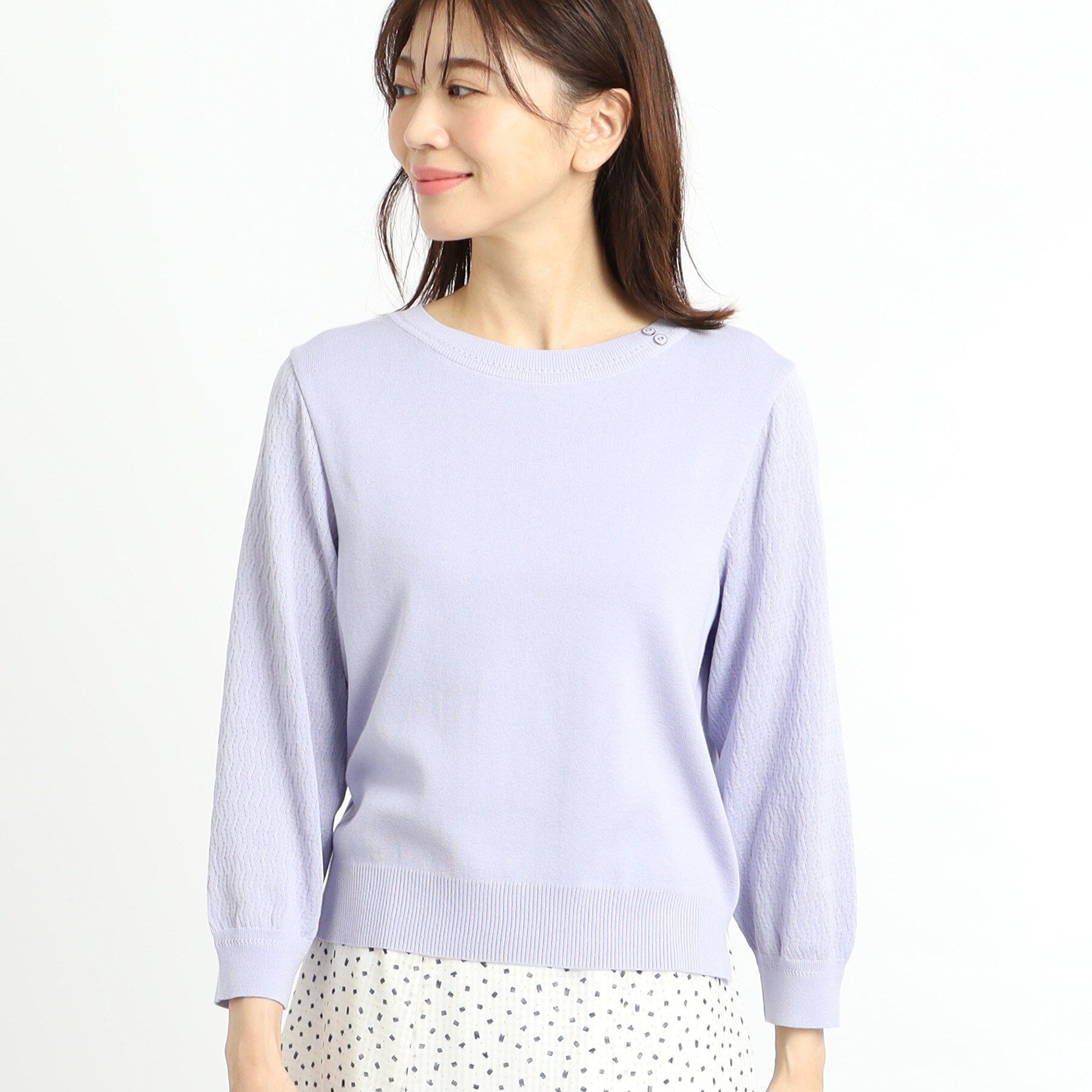 Reflect「【WEB先行カラーあり／洗える】パフスリーブニット」|ニット・セーター|