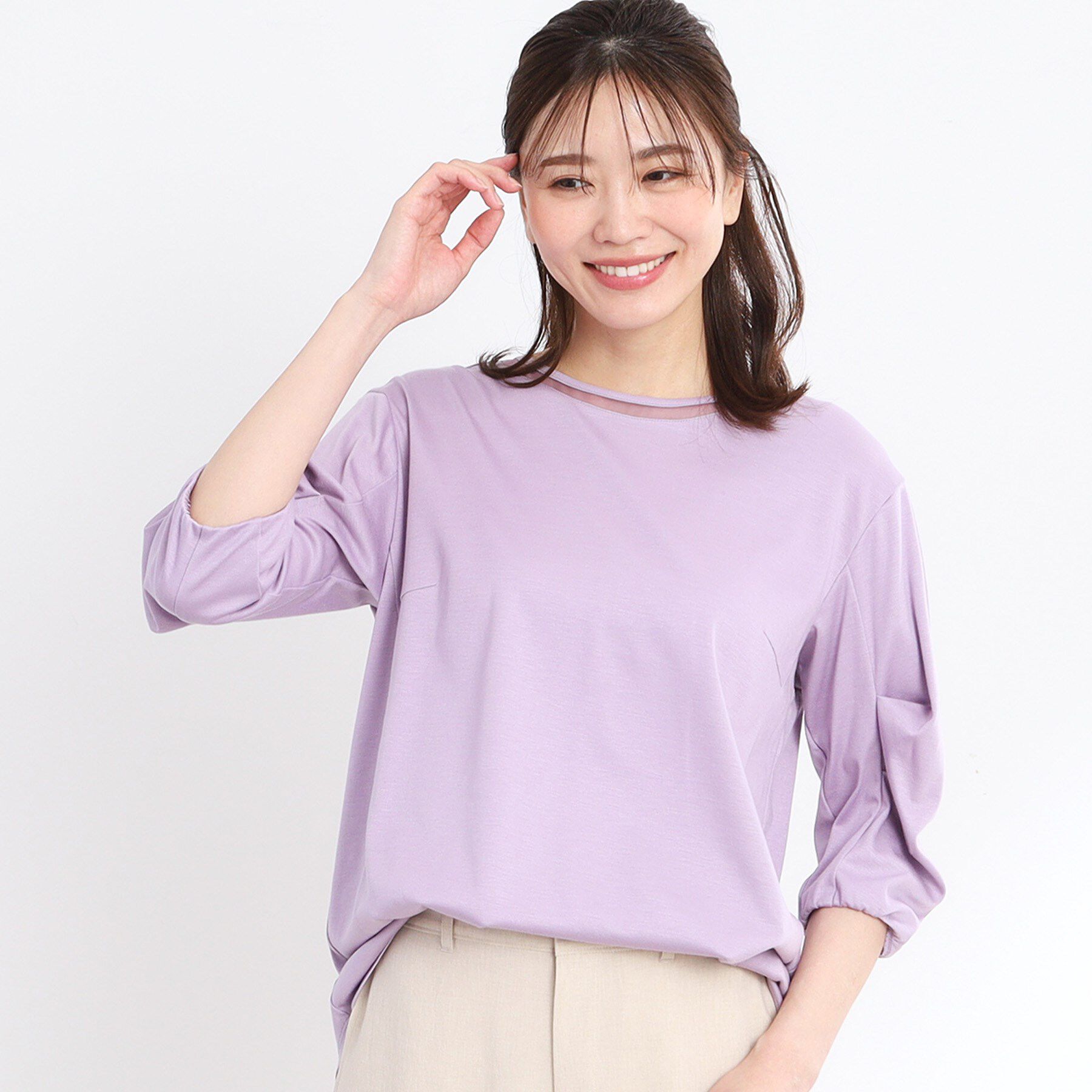 Reflect「【腰周りカバー】すっきり見えAラインカットソー」|Tシャツ・カットソー|