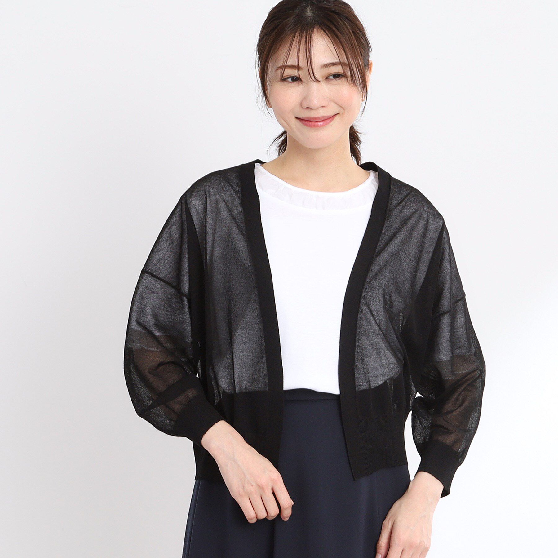 Reflect「【手洗い可】キレイめシアーカーディガン」|カーディガン|