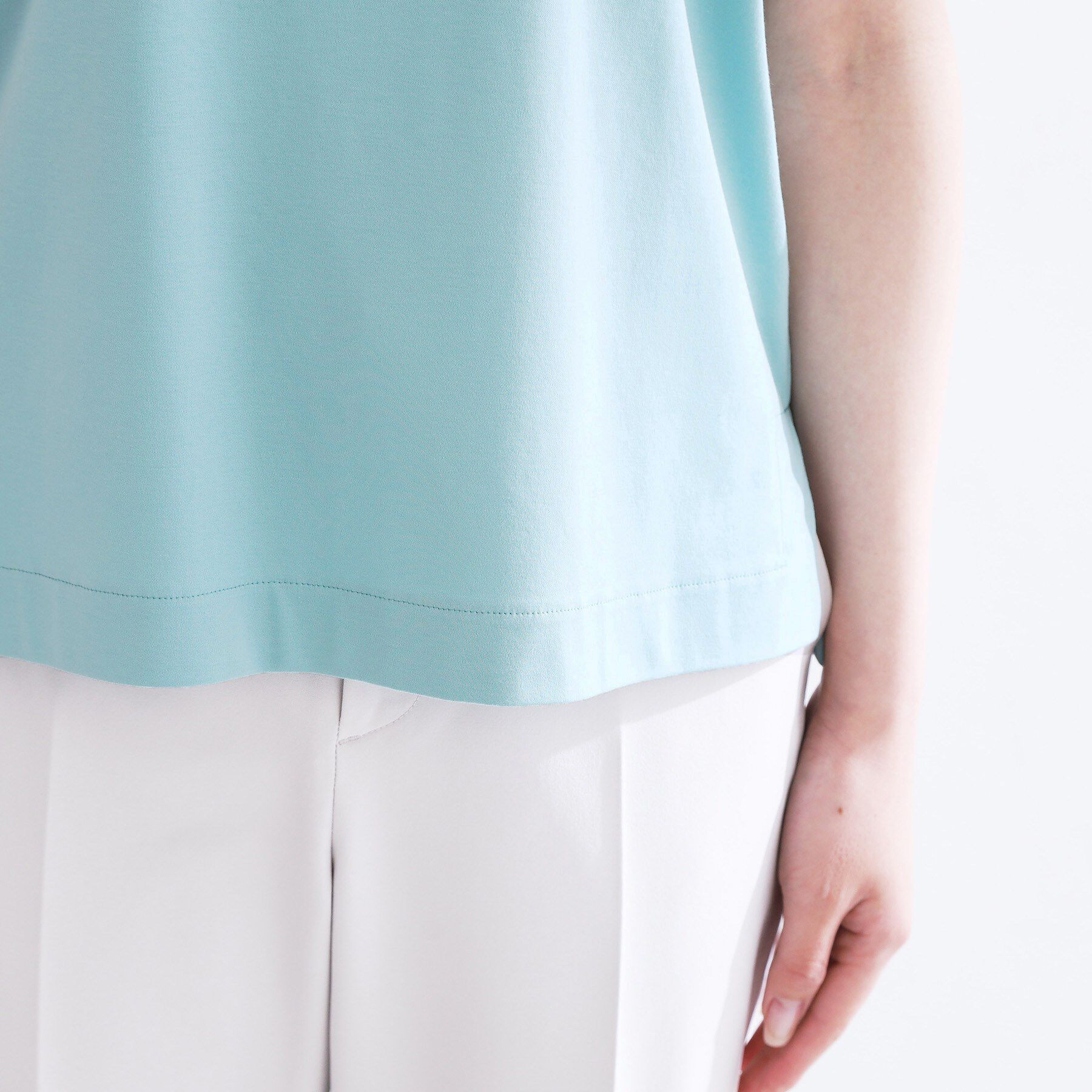 Reflect「【手洗い可】レースデザインジャージTシャツ」|Tシャツ・カットソー|