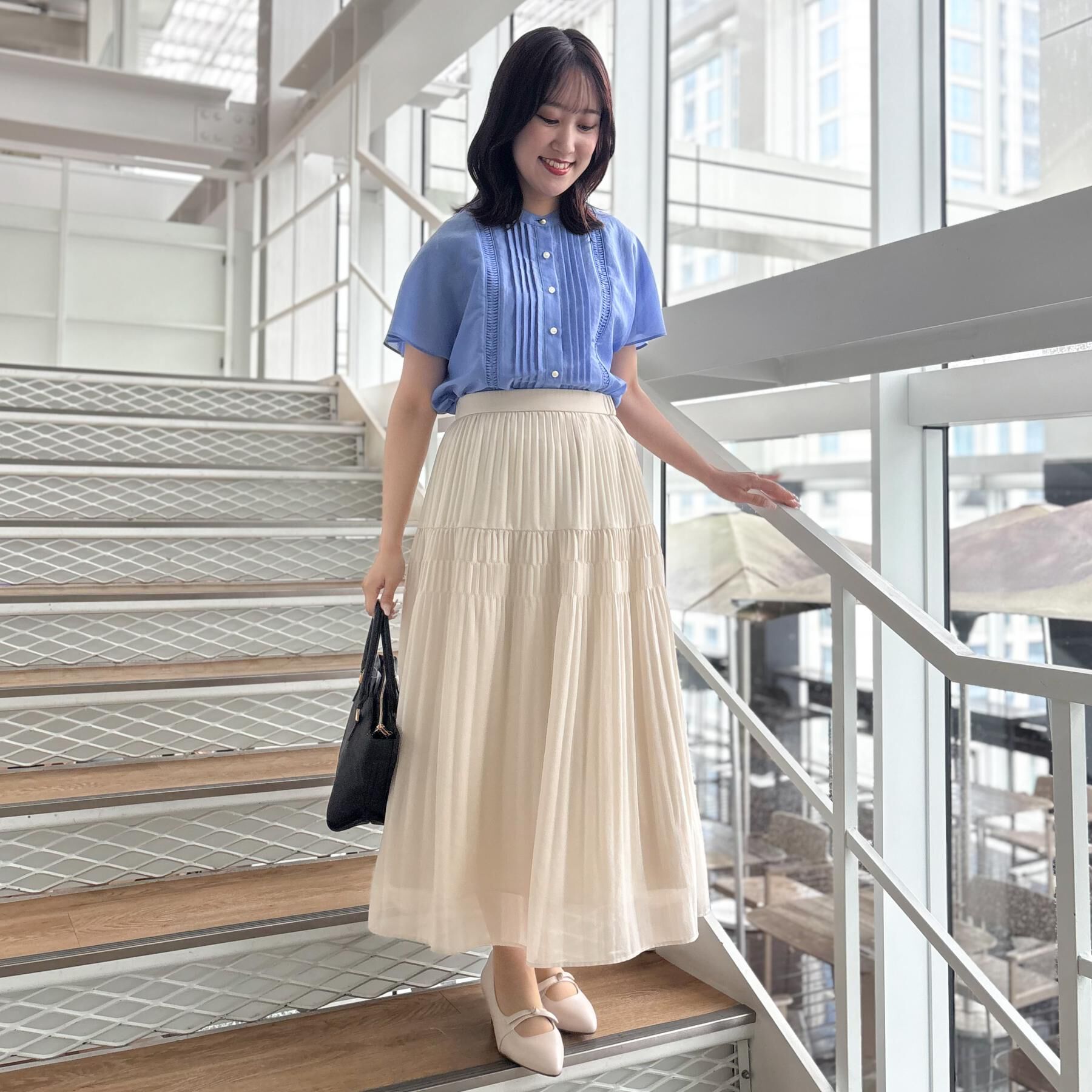 Reflect「【選べる7色◎／手洗い可】フロントピンタックデザインブラウス」|シャツ・ブラウス|