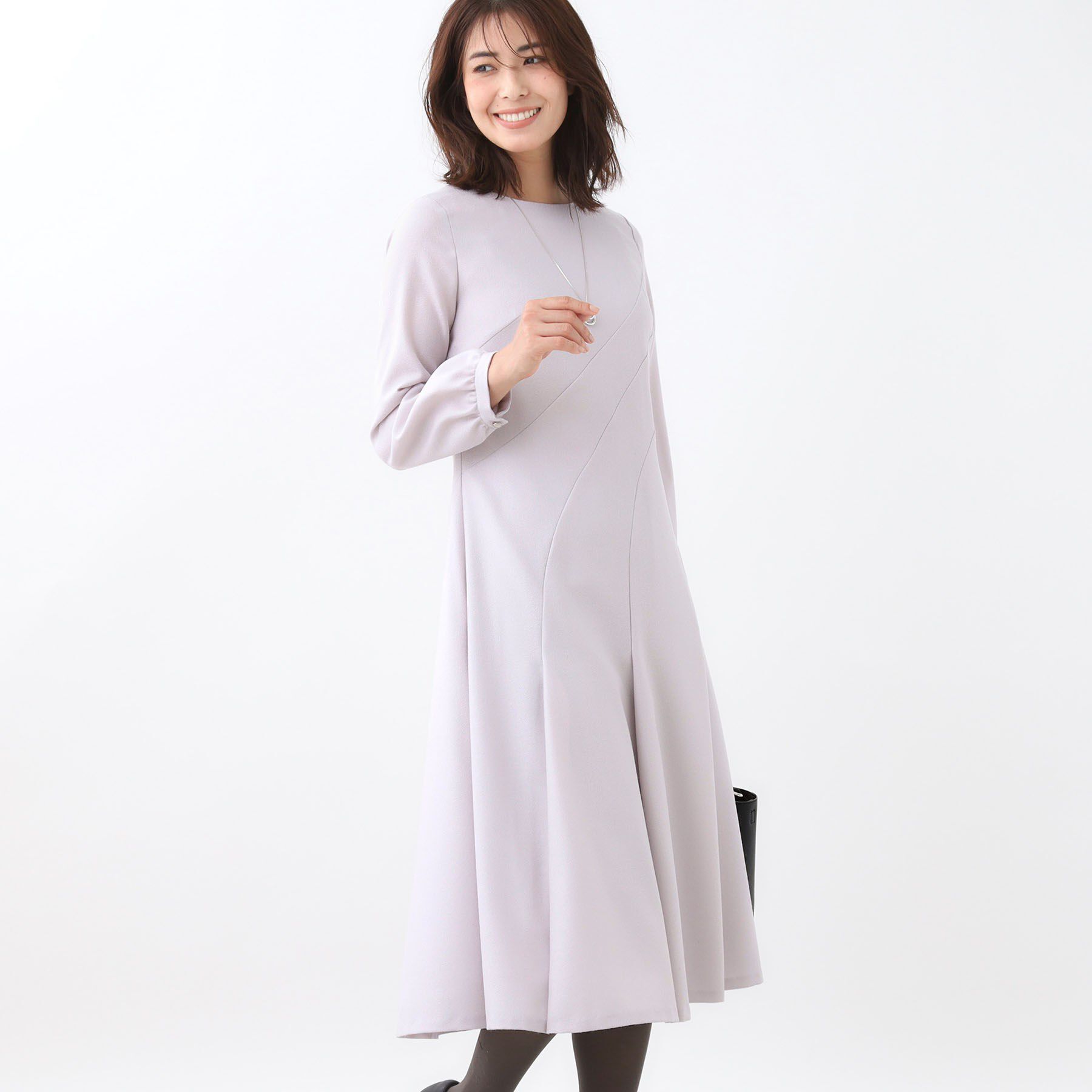 Reflect「フィット＆フレアワンピース」|ワンピース|ライトグレー(011