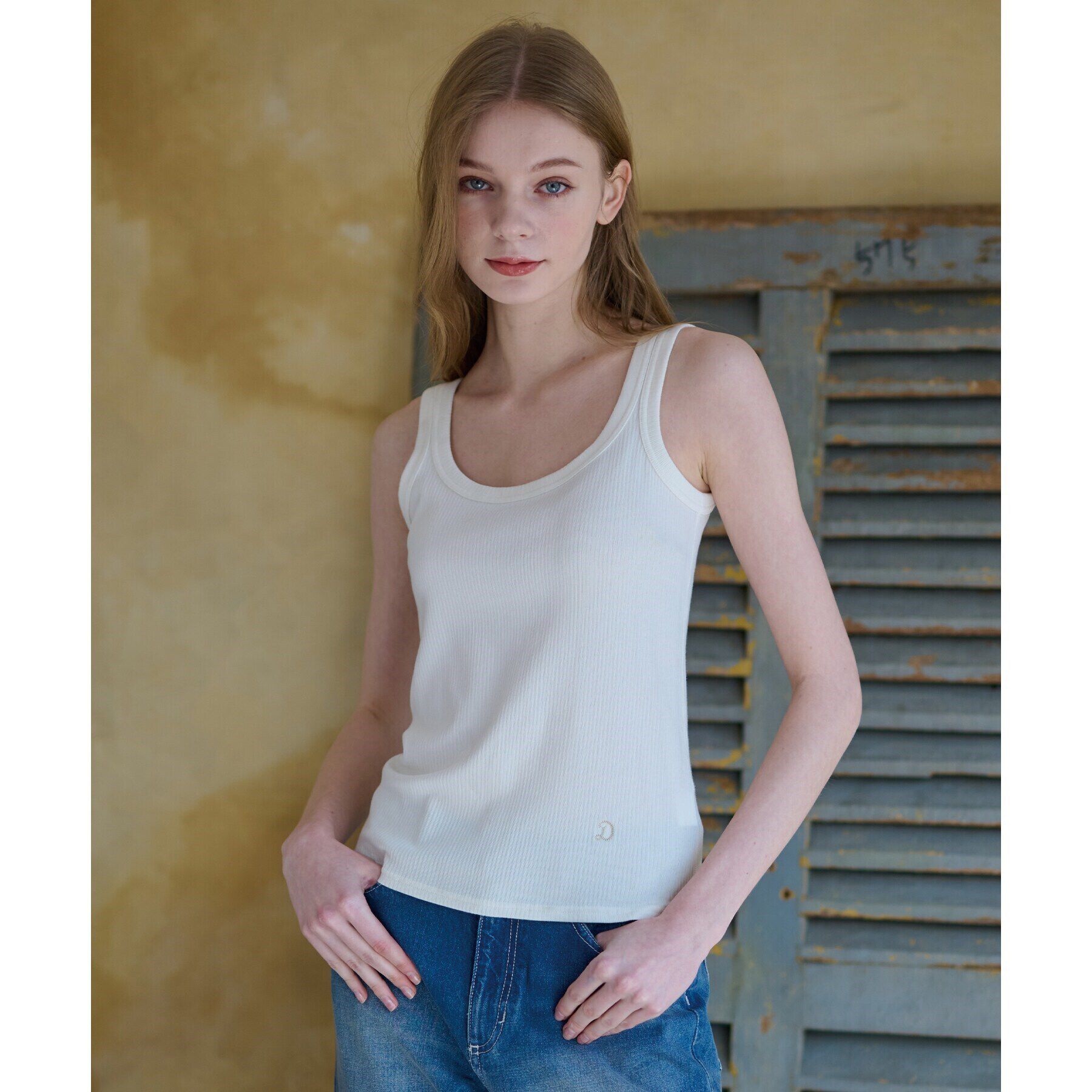 DRESSTERIOR「【洗える／インナーやメインにも大活躍】ランダムテレコタンクトップ」|キャミソール|