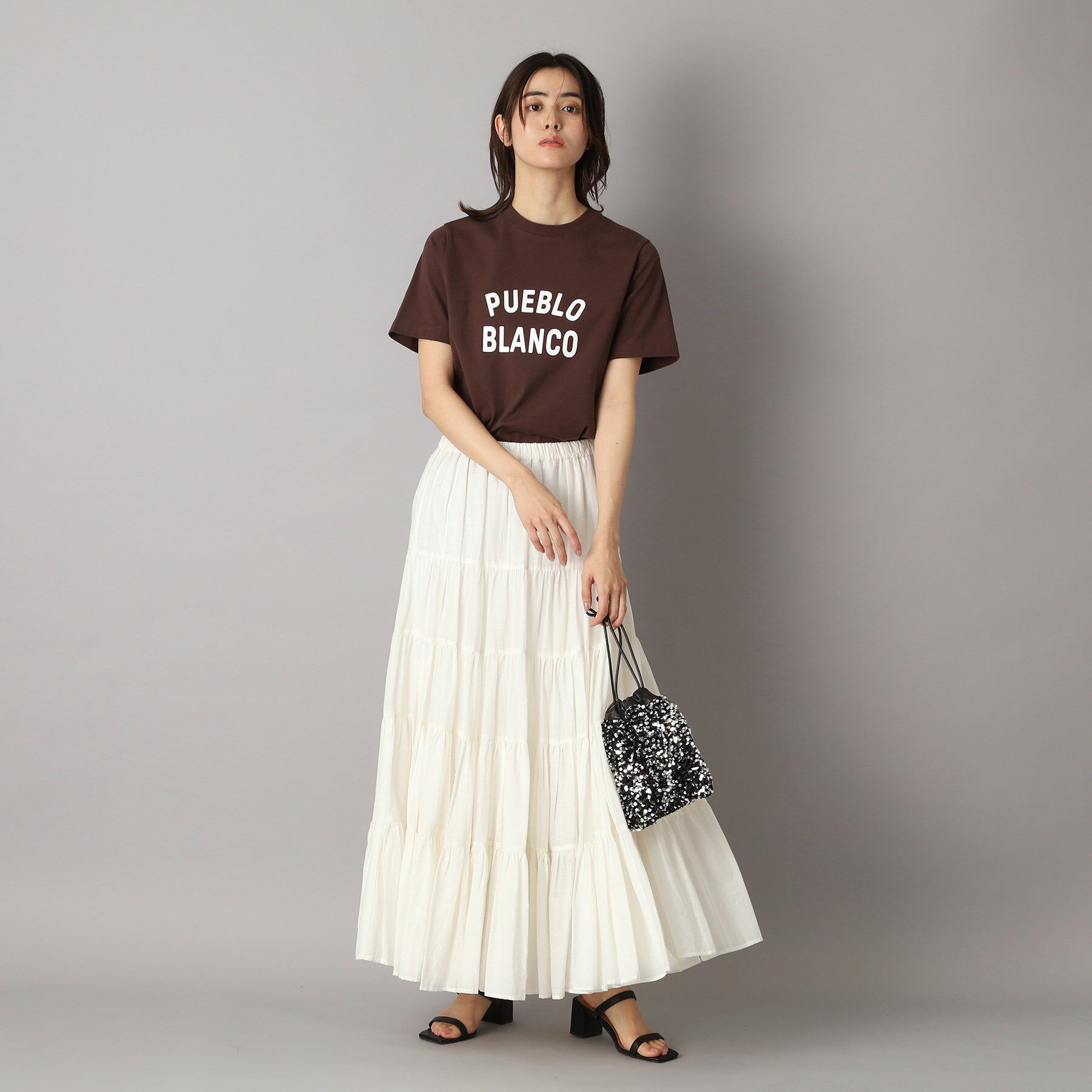 DRESSTERIOR「【大人百花春号掲載 モデル美香さん着用】洗える/コットンボイルティアードスカート」|スカート|