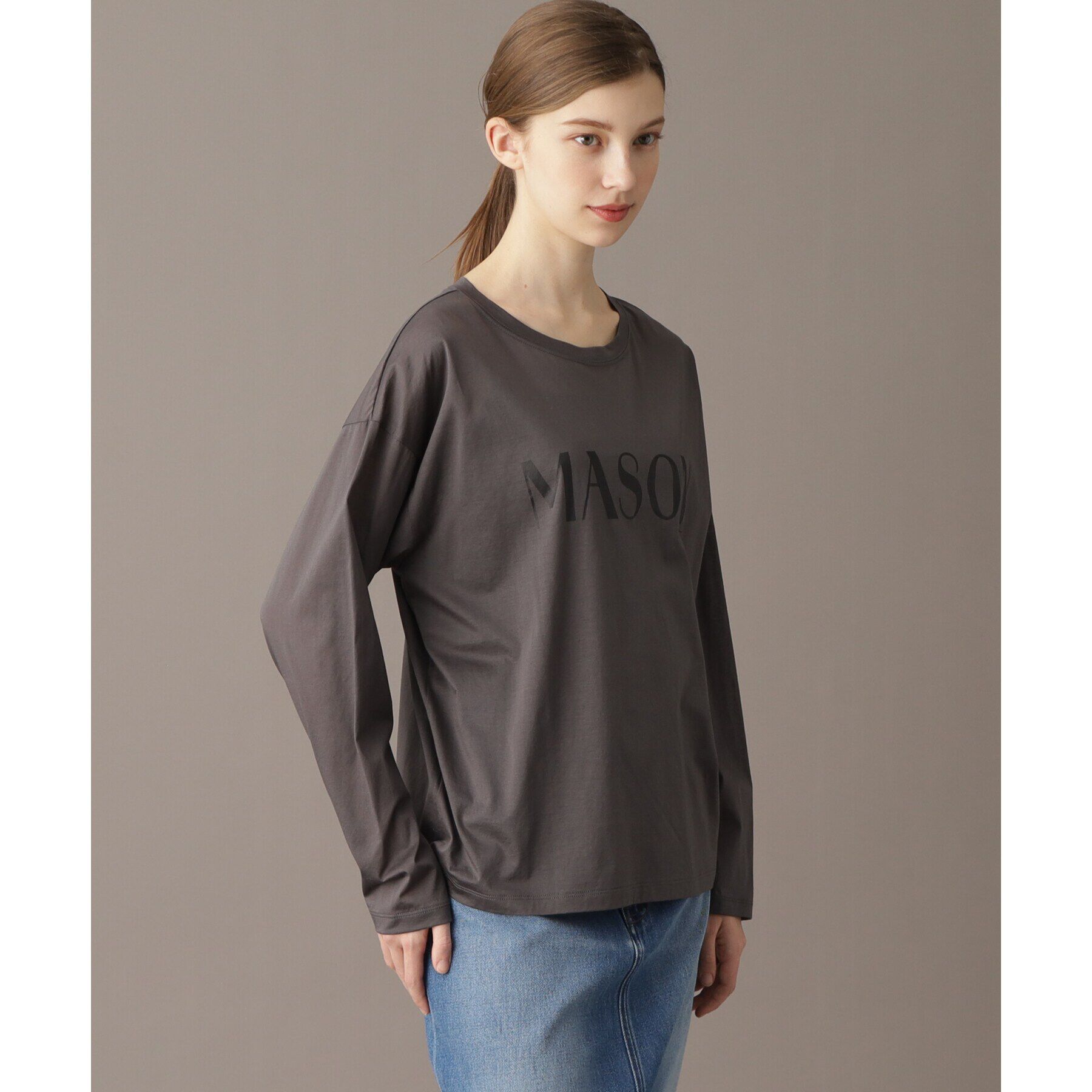 DRESSTERIOR「【接触冷感/洗える】シアーメゾンロゴロンTEE」|Tシャツ・カットソー|