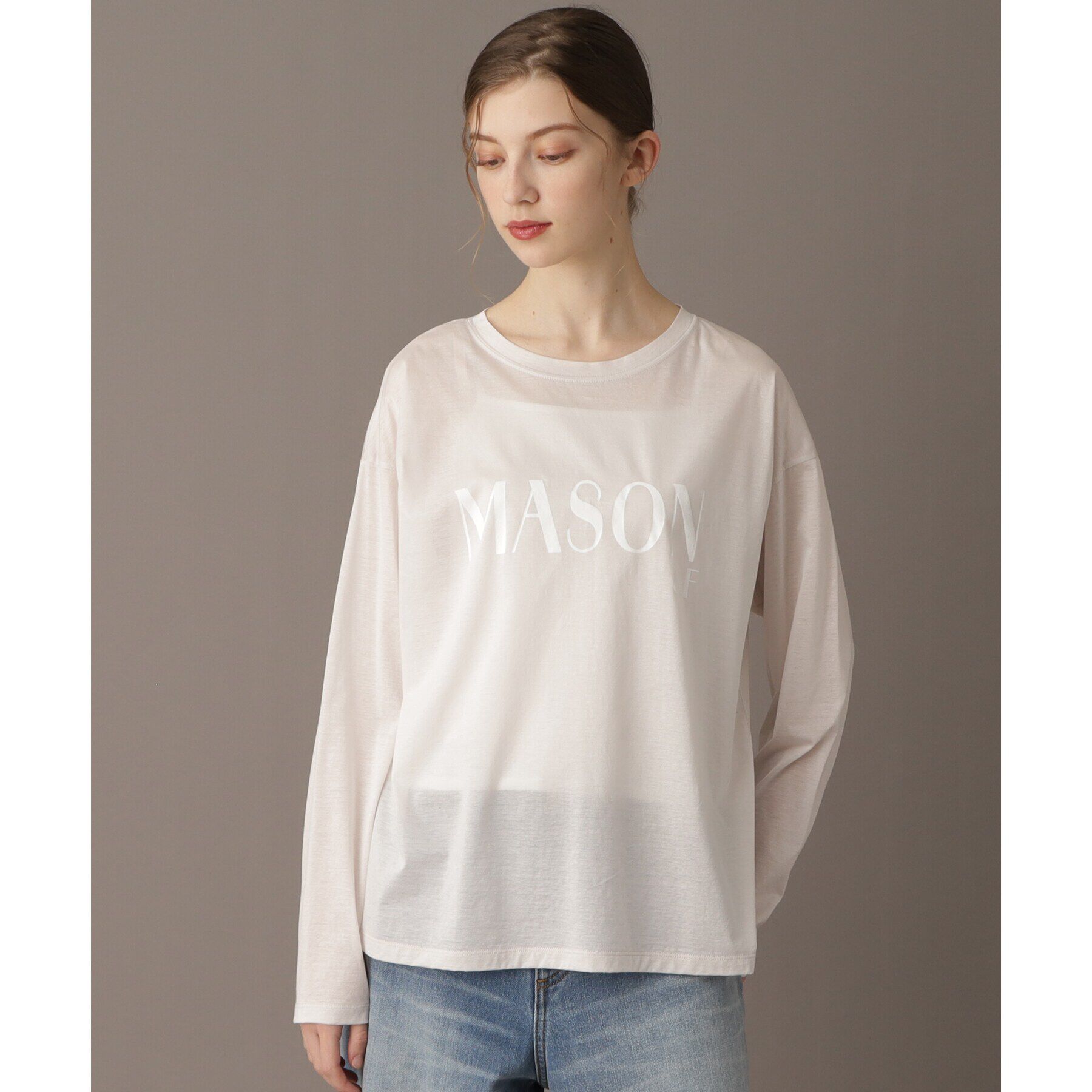 DRESSTERIOR「【接触冷感/洗える】シアーメゾンロゴロンTEE」|Tシャツ・カットソー|