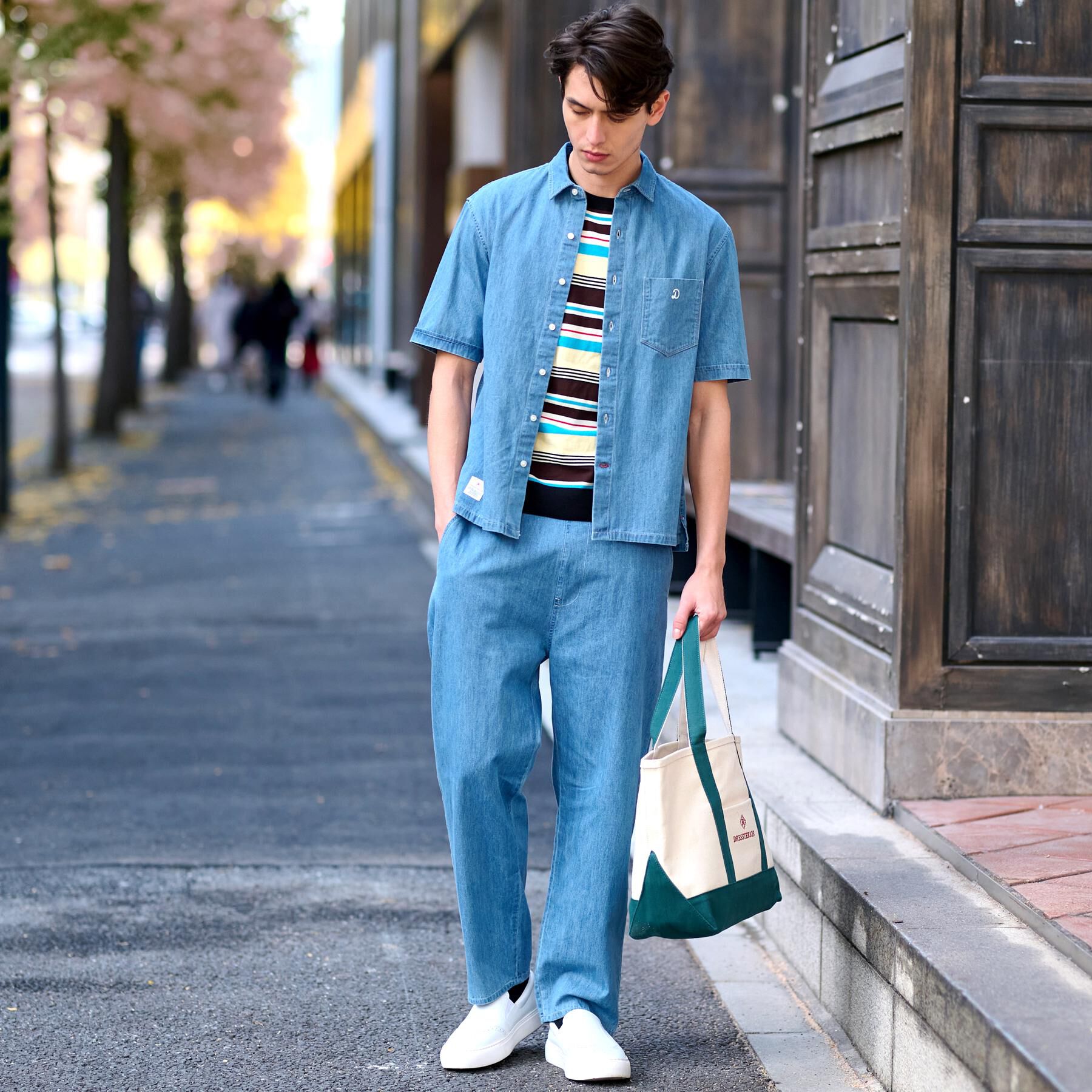 DRESSTERIOR「【セットアップ可】ライトデニム シェフパンツ」|デニム|