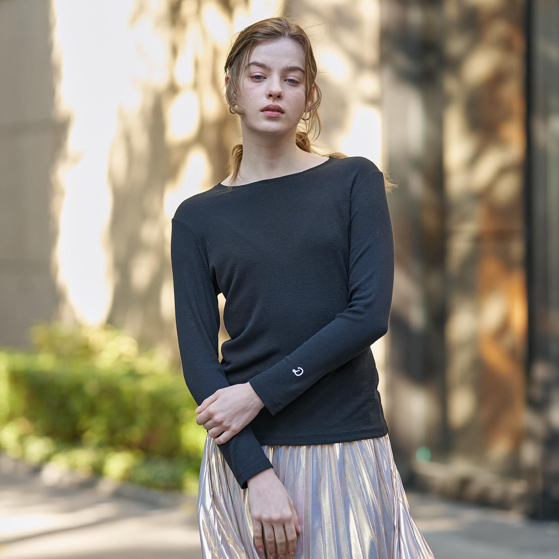 DRESSTERIOR「【インナー使いに最適/しっとり暖かな保湿素材】クルーネックプルオーバー」|Tシャツ・カットソー|