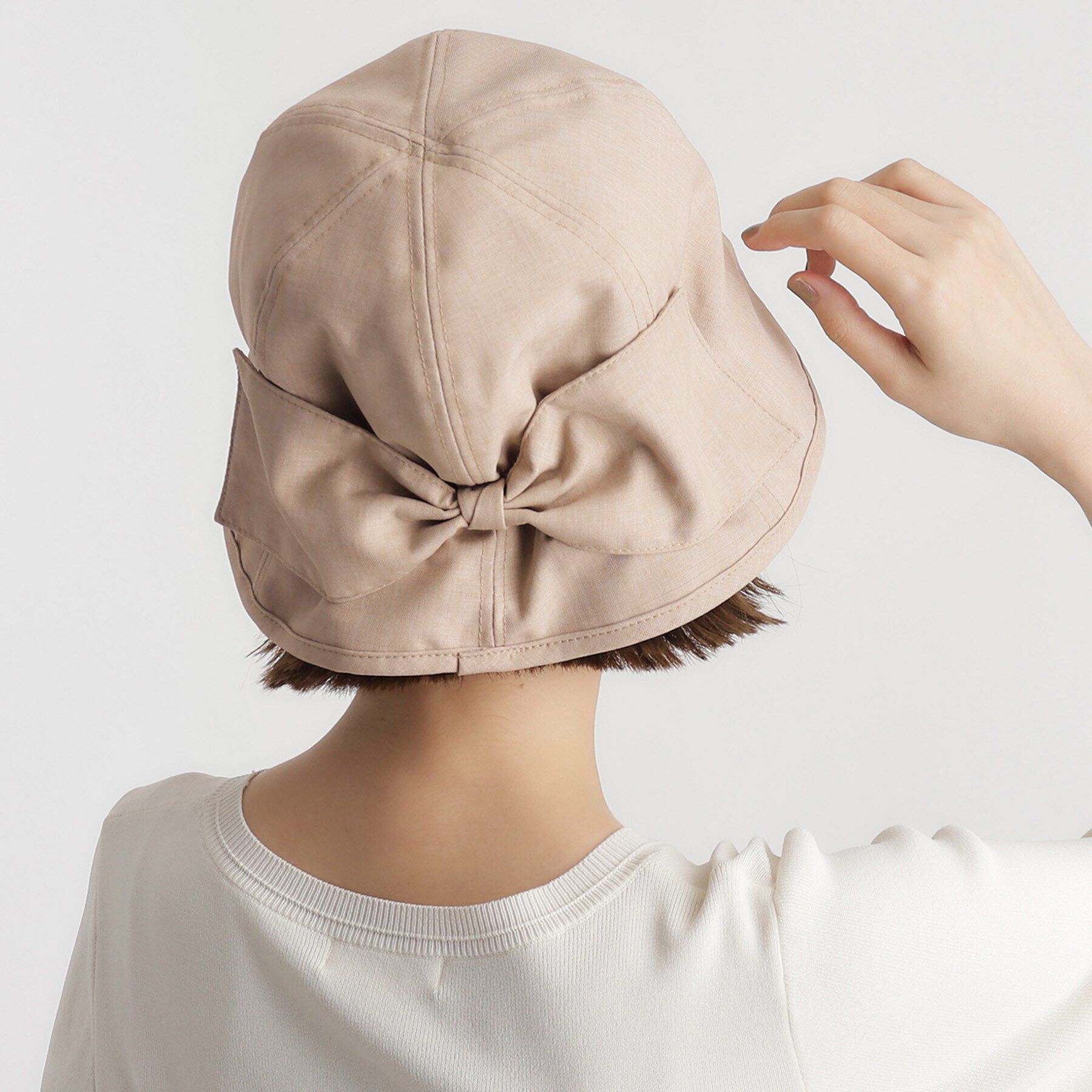 grove「【UV・ポケッタブル】折り畳みリボンクロシェハット」|ハット|